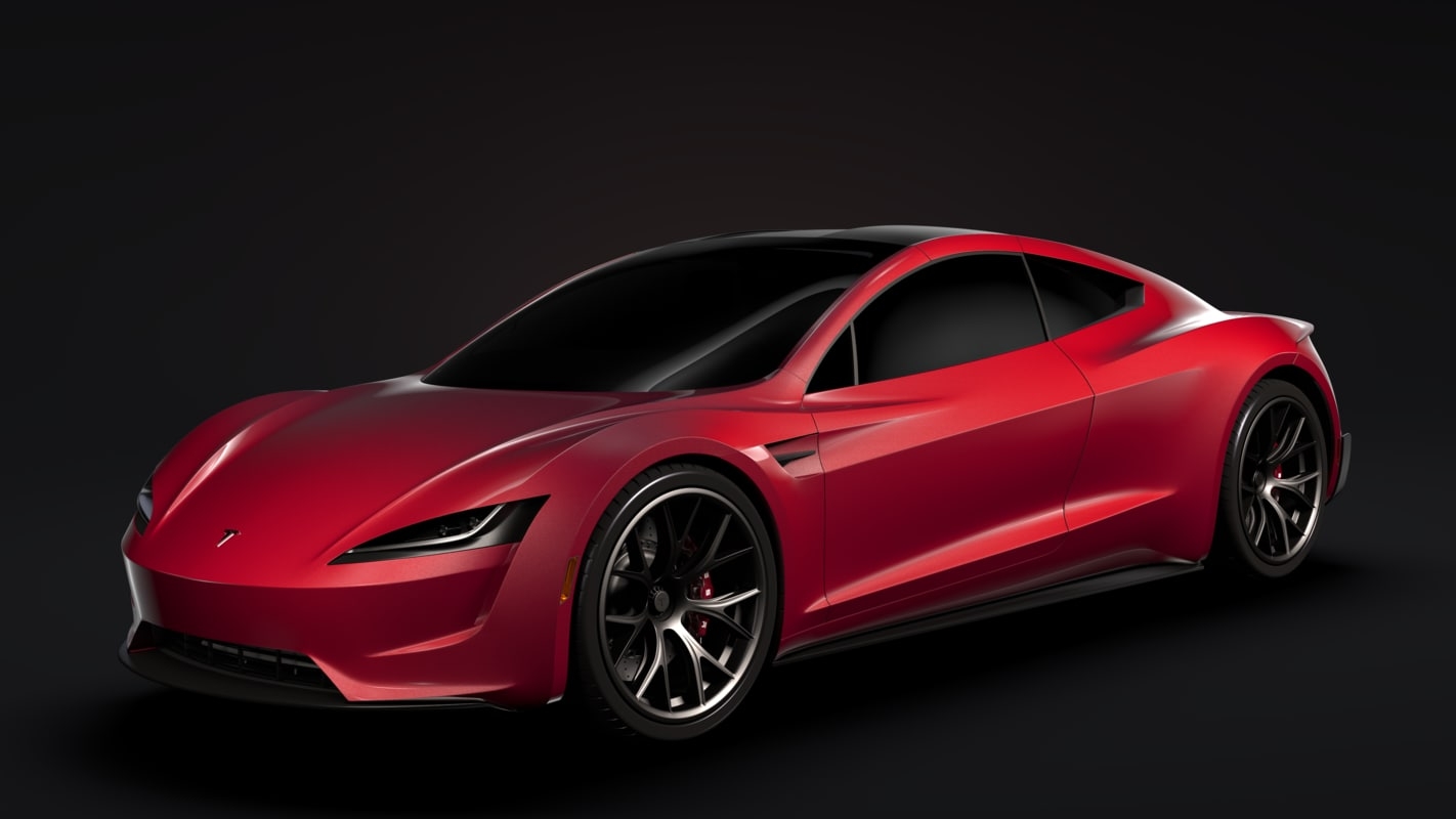 Tesla Red Roadster Wallpapers