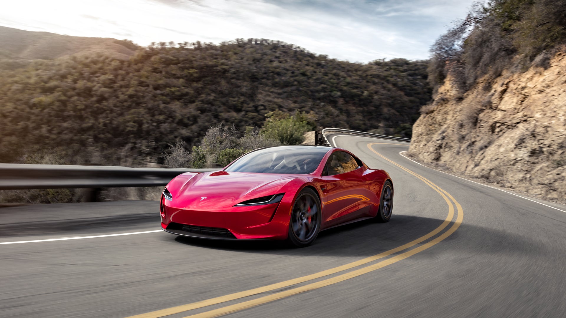 Tesla Red Roadster Wallpapers