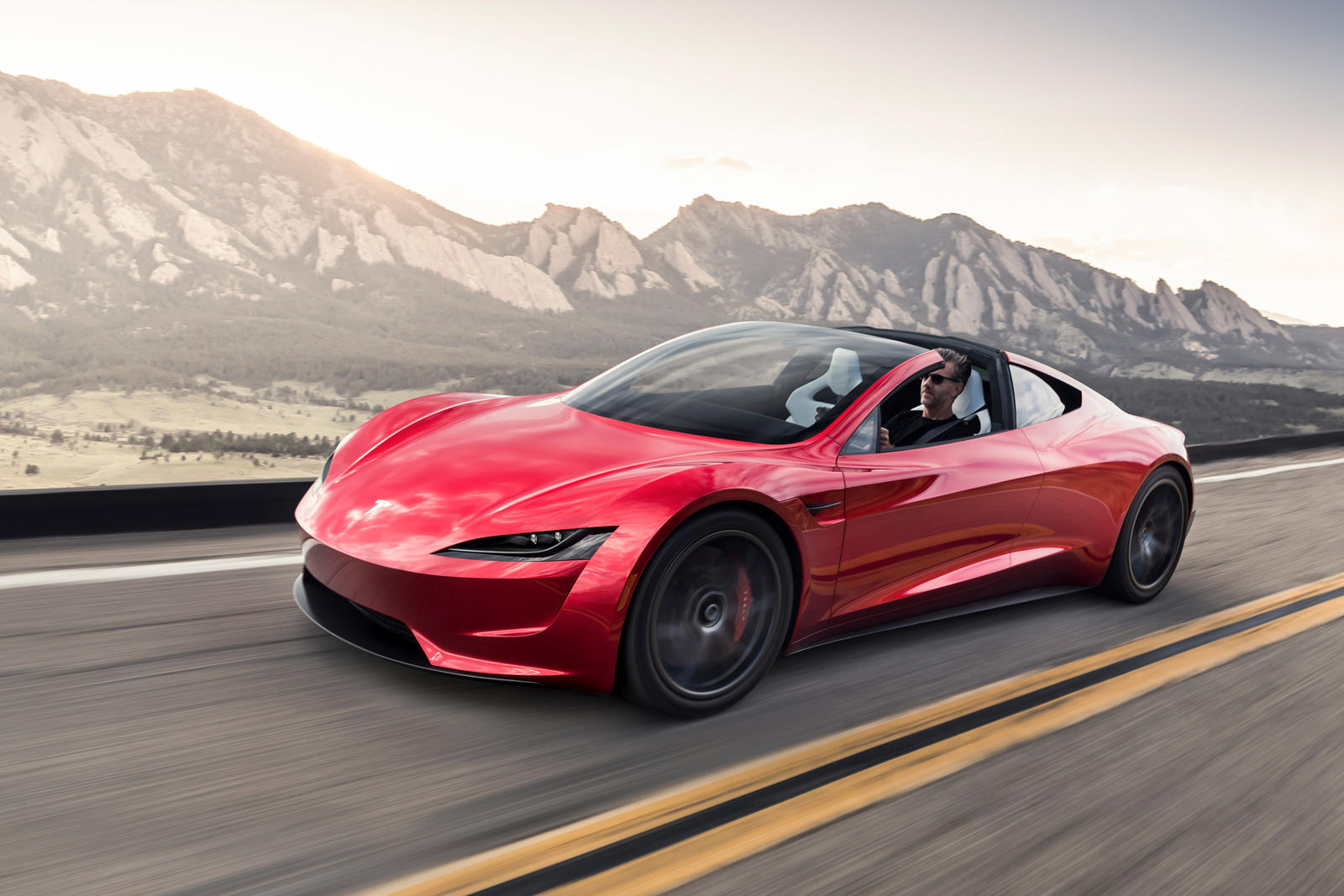 Tesla Red Roadster Wallpapers