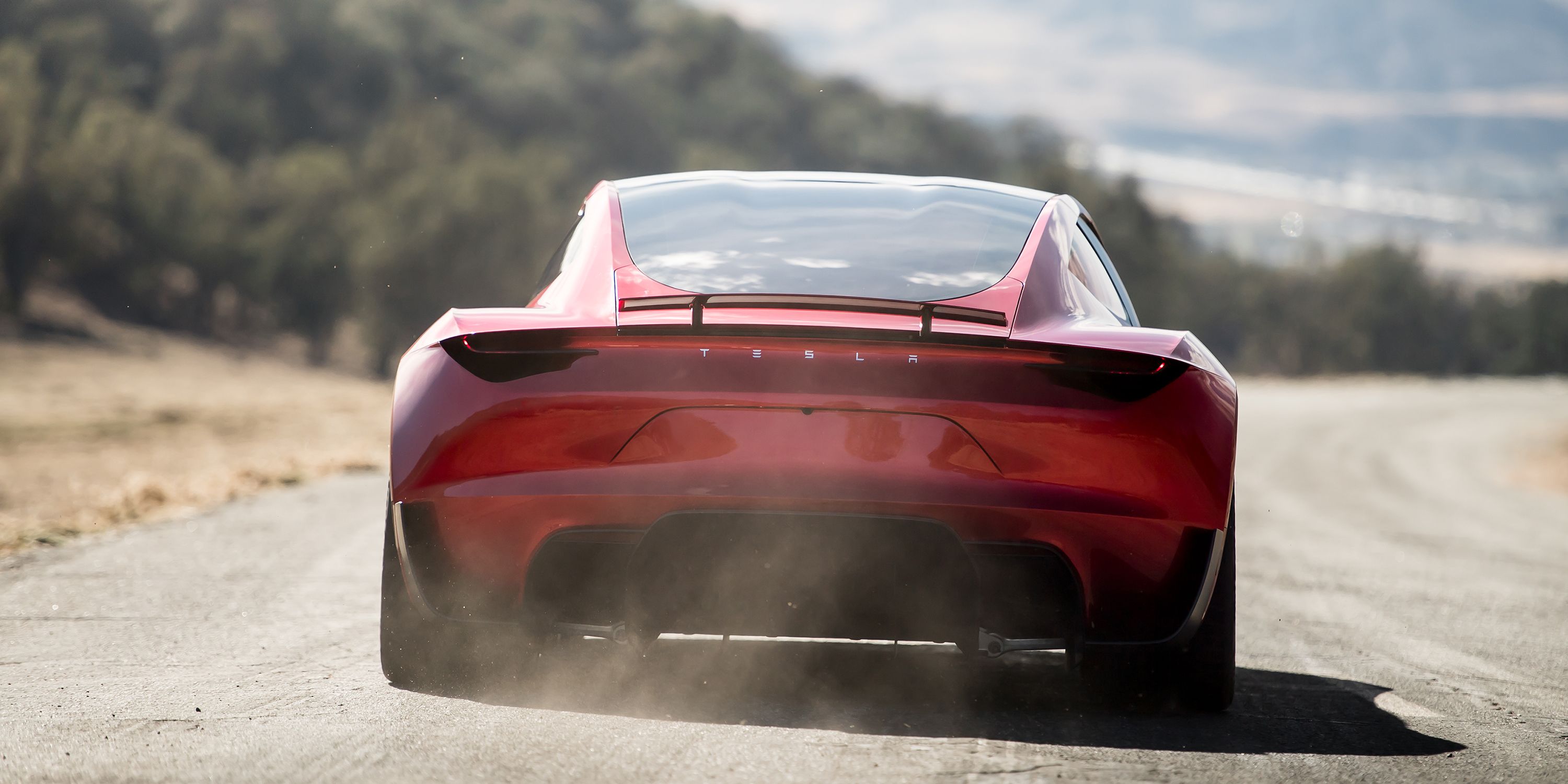 Tesla Red Roadster Wallpapers