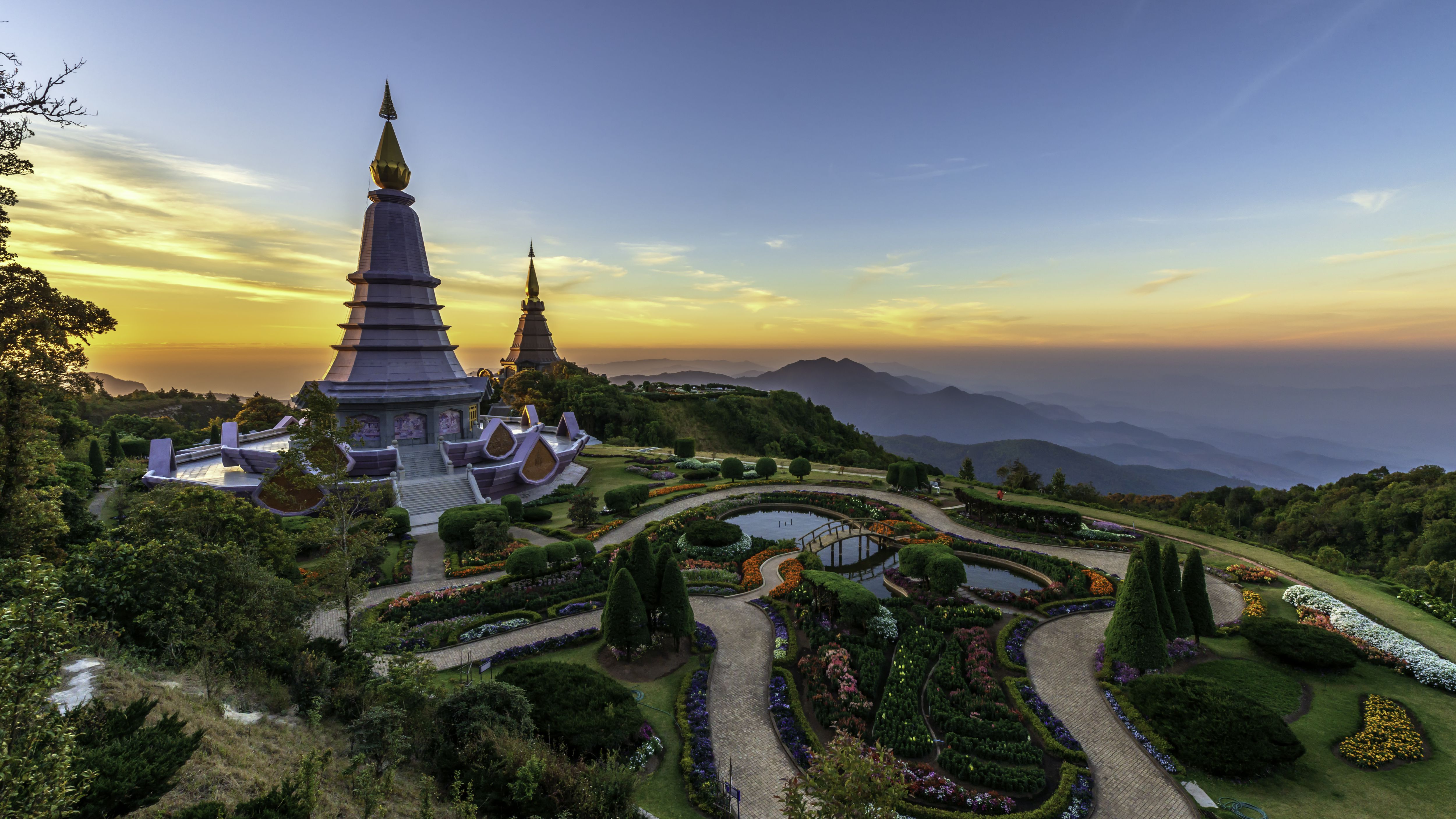 Thailand Doi Inthanon National Park Mountains Wallpapers