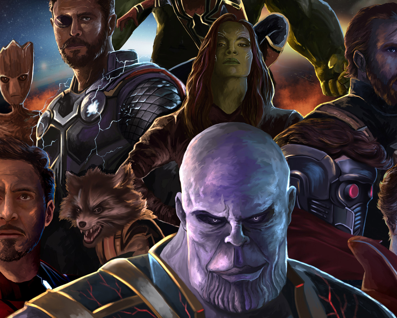 Thanos Infinity War Art Wallpapers