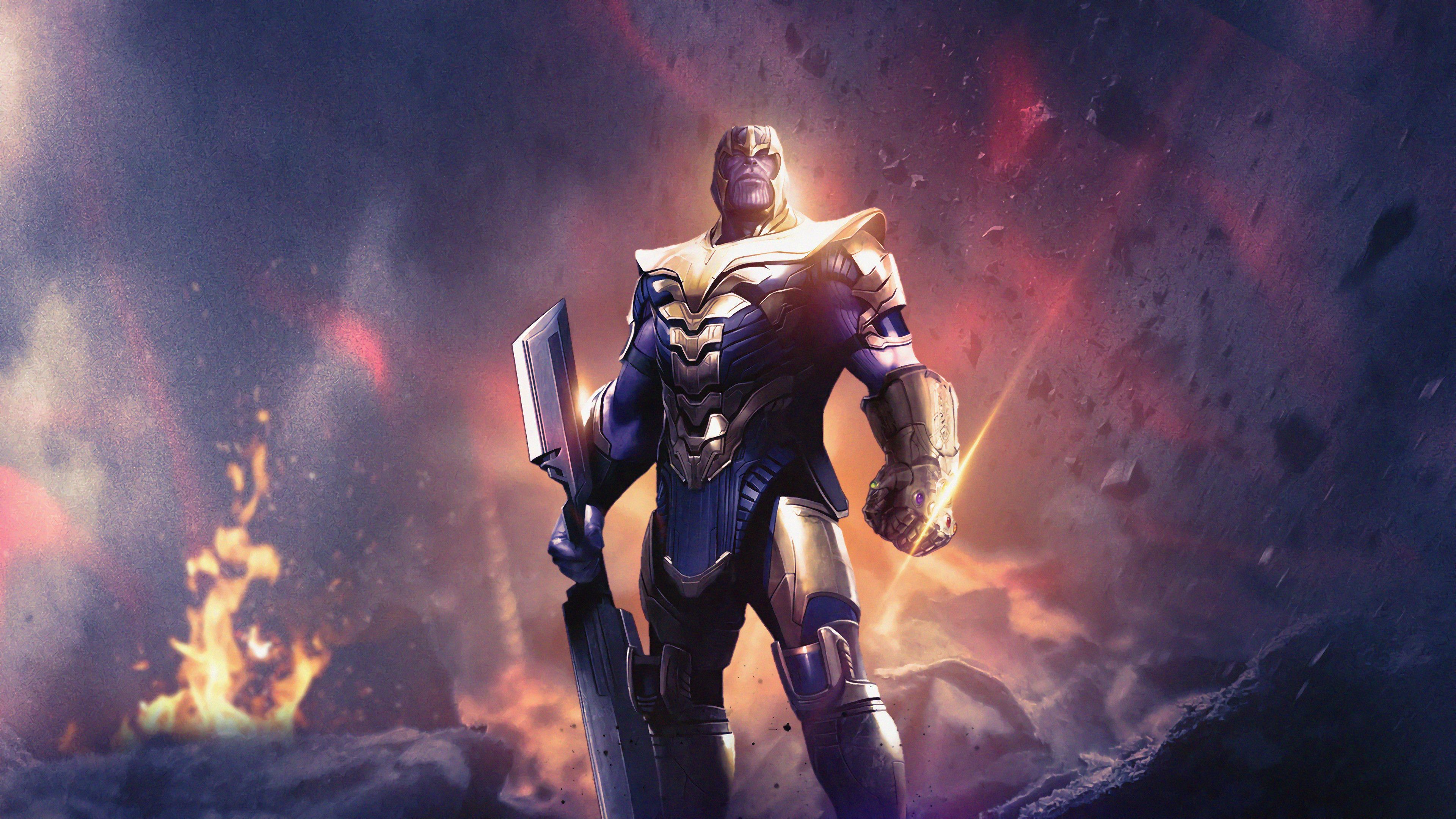 Thanos New Weapon In Avengers Endgame Art Wallpapers