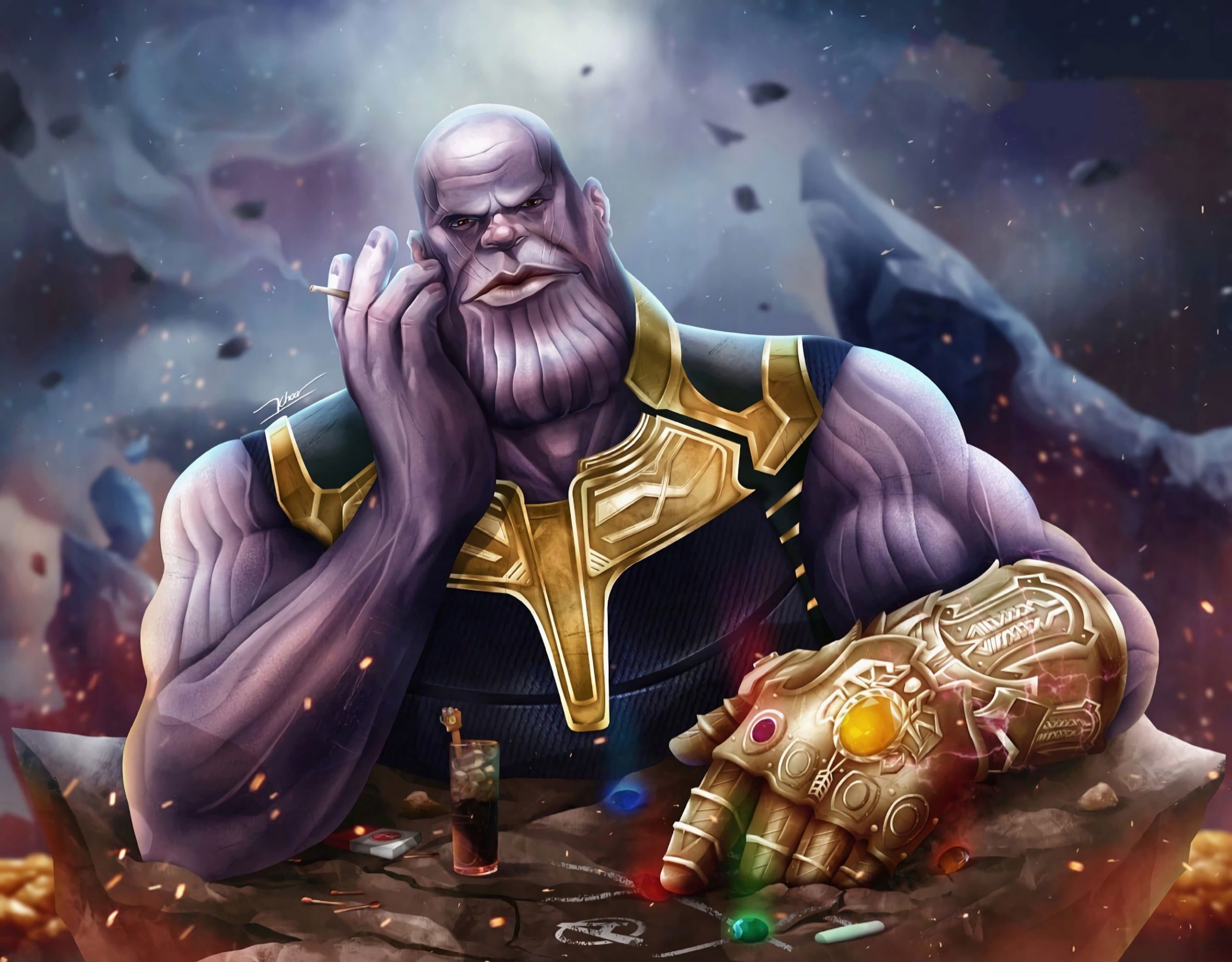 Thanos Smoking Wallpapers