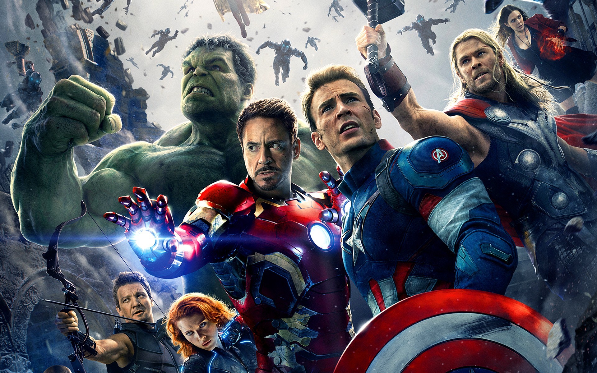 The Avengers Art Captain America, Iron Man, Thor, Black Widow And Hulk Wallpapers