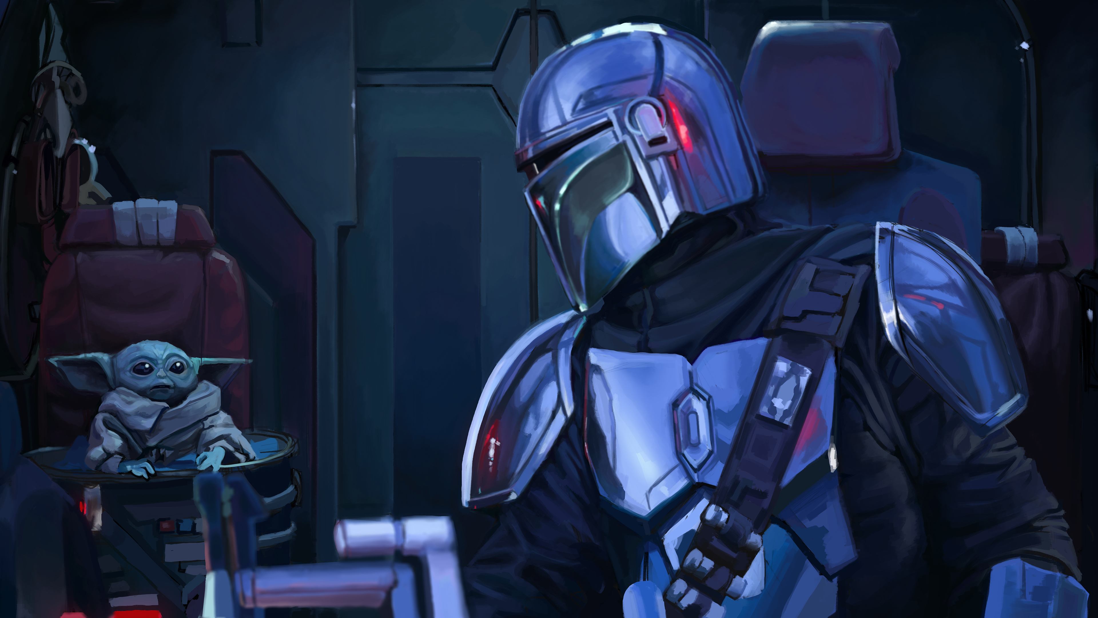 The Child And Mandalorian In Season 2 Wallpapers