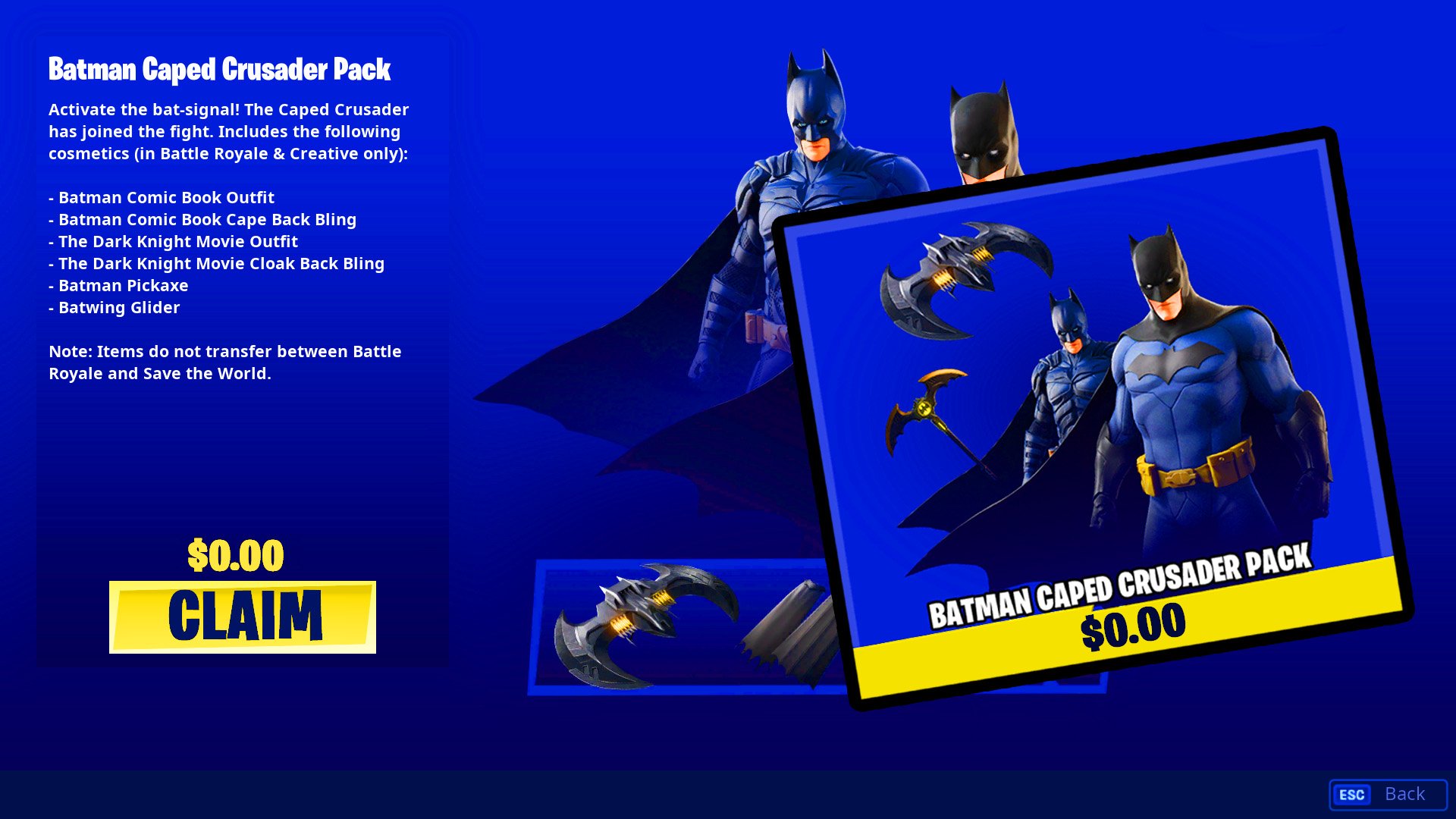 The Dark Knight Movie Outfit Fortnite Wallpapers