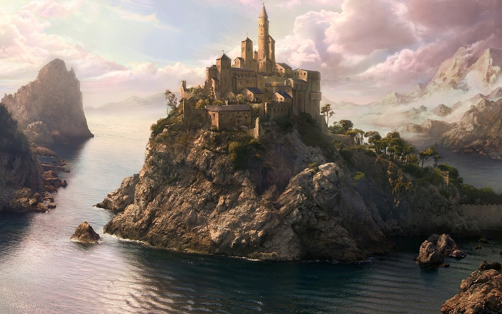 The Island And The Castle Wallpapers