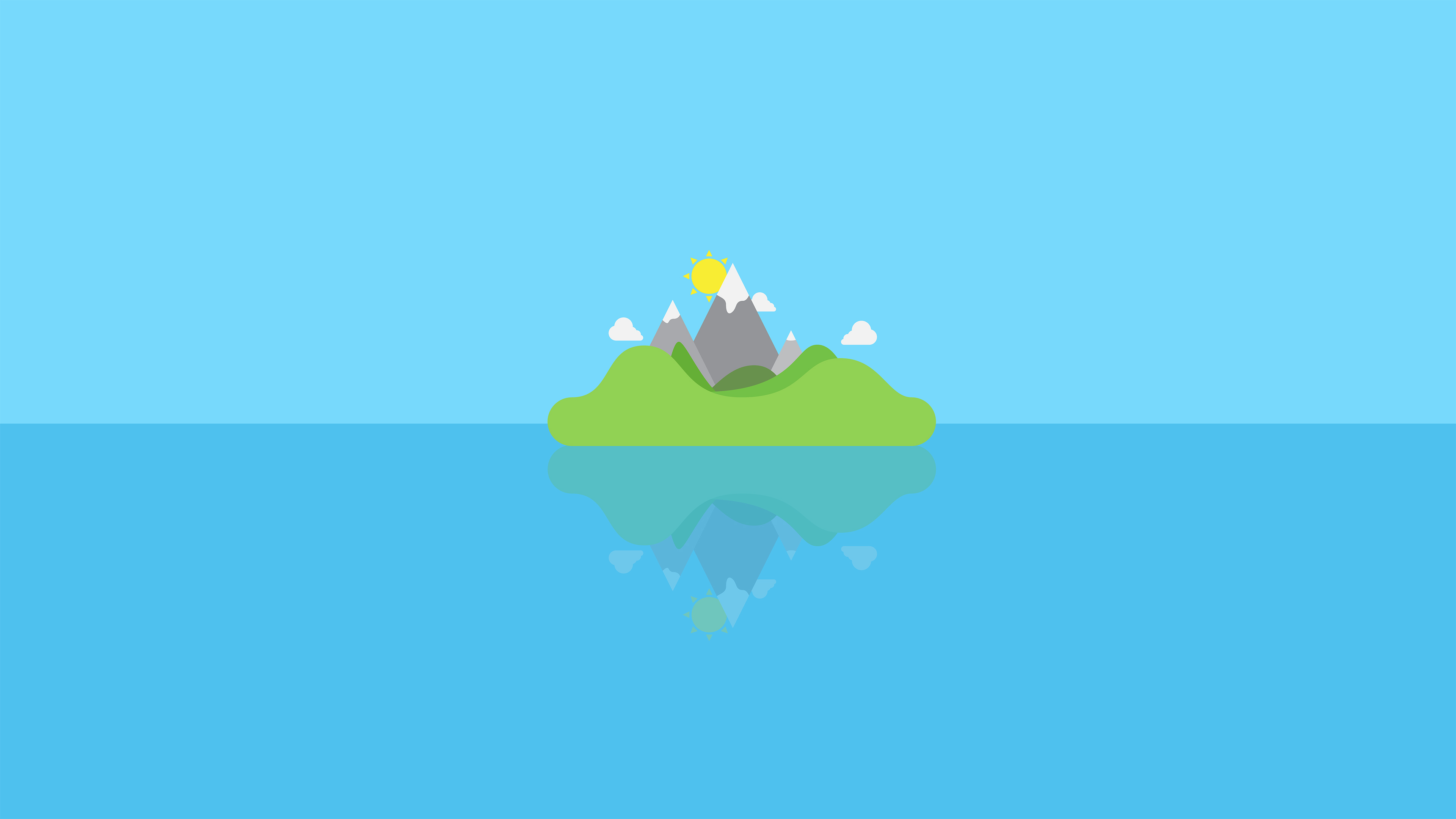 The Island Minimal Wallpapers