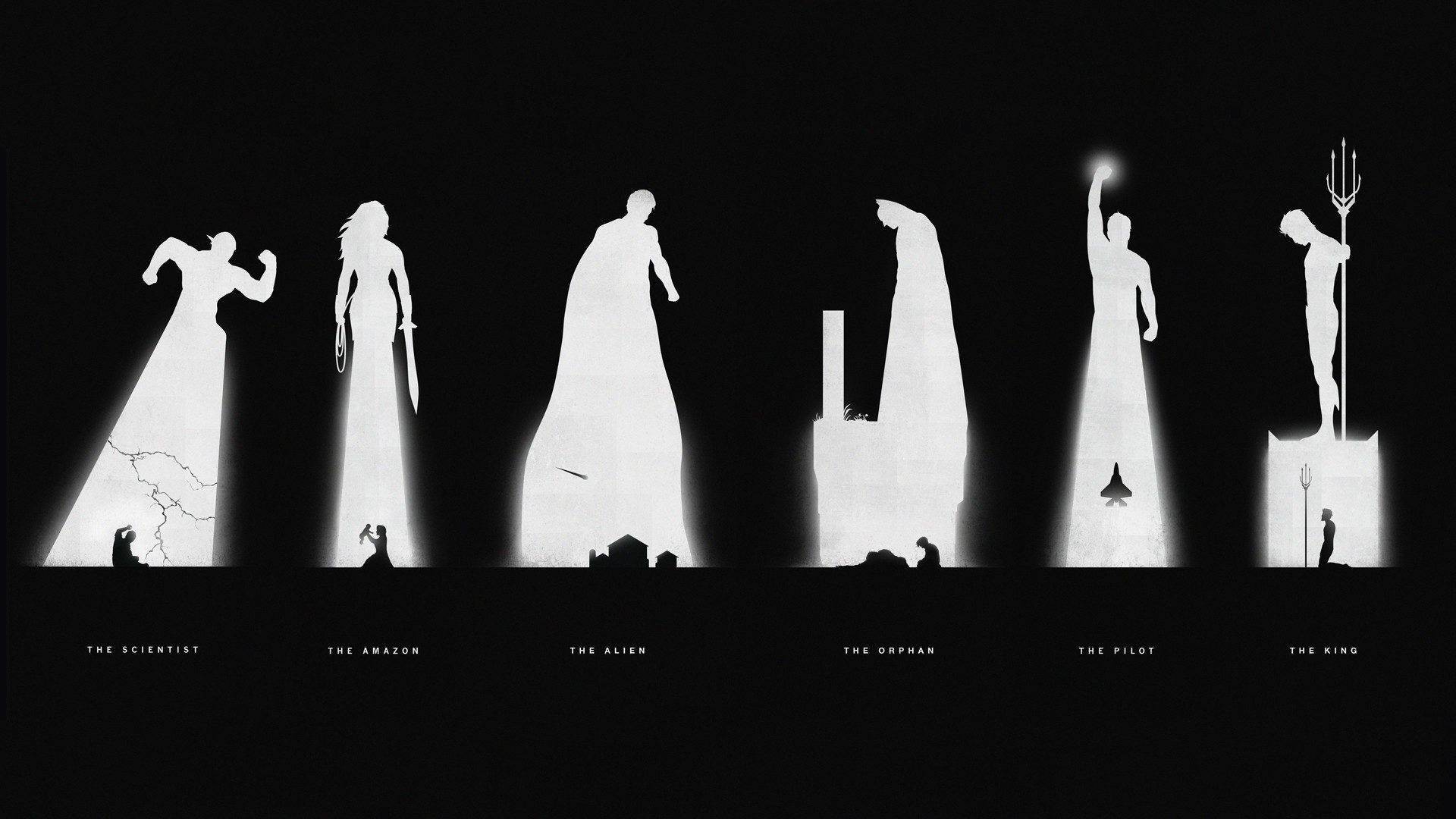 The Justice League Logos Wallpapers