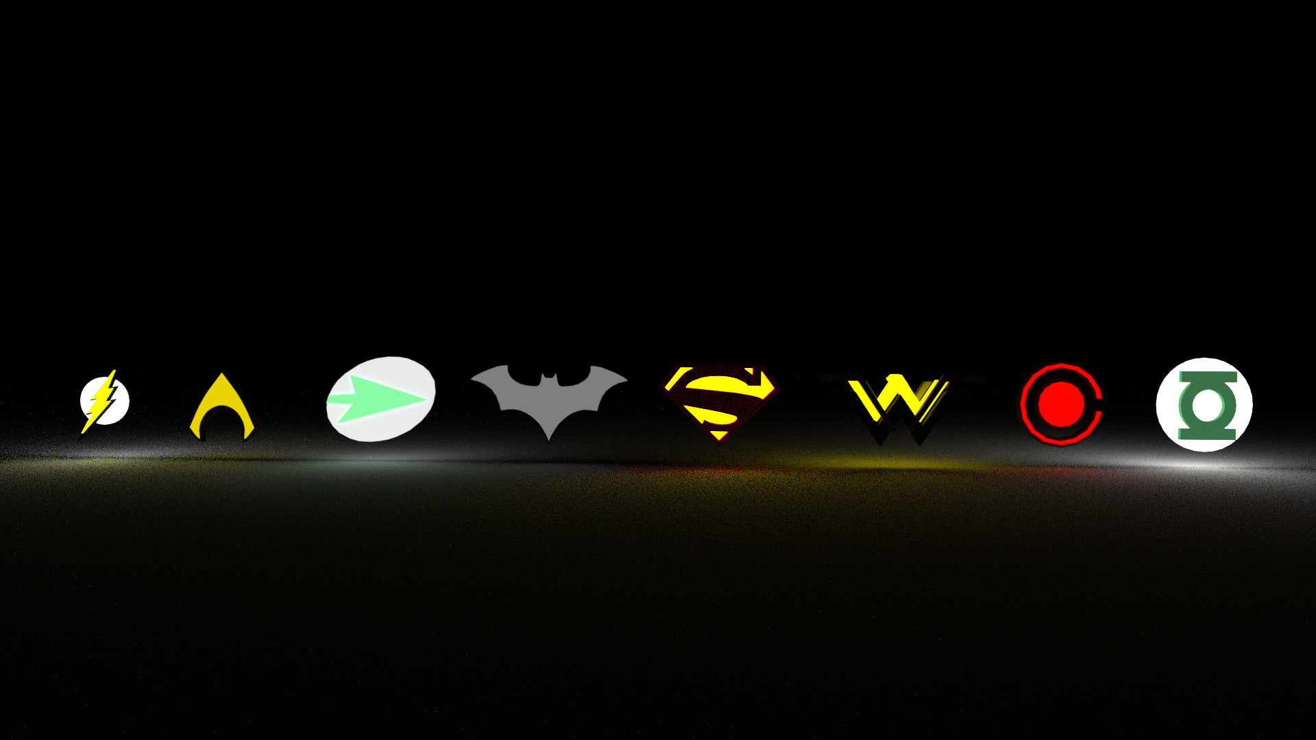 The Justice League Logos Wallpapers