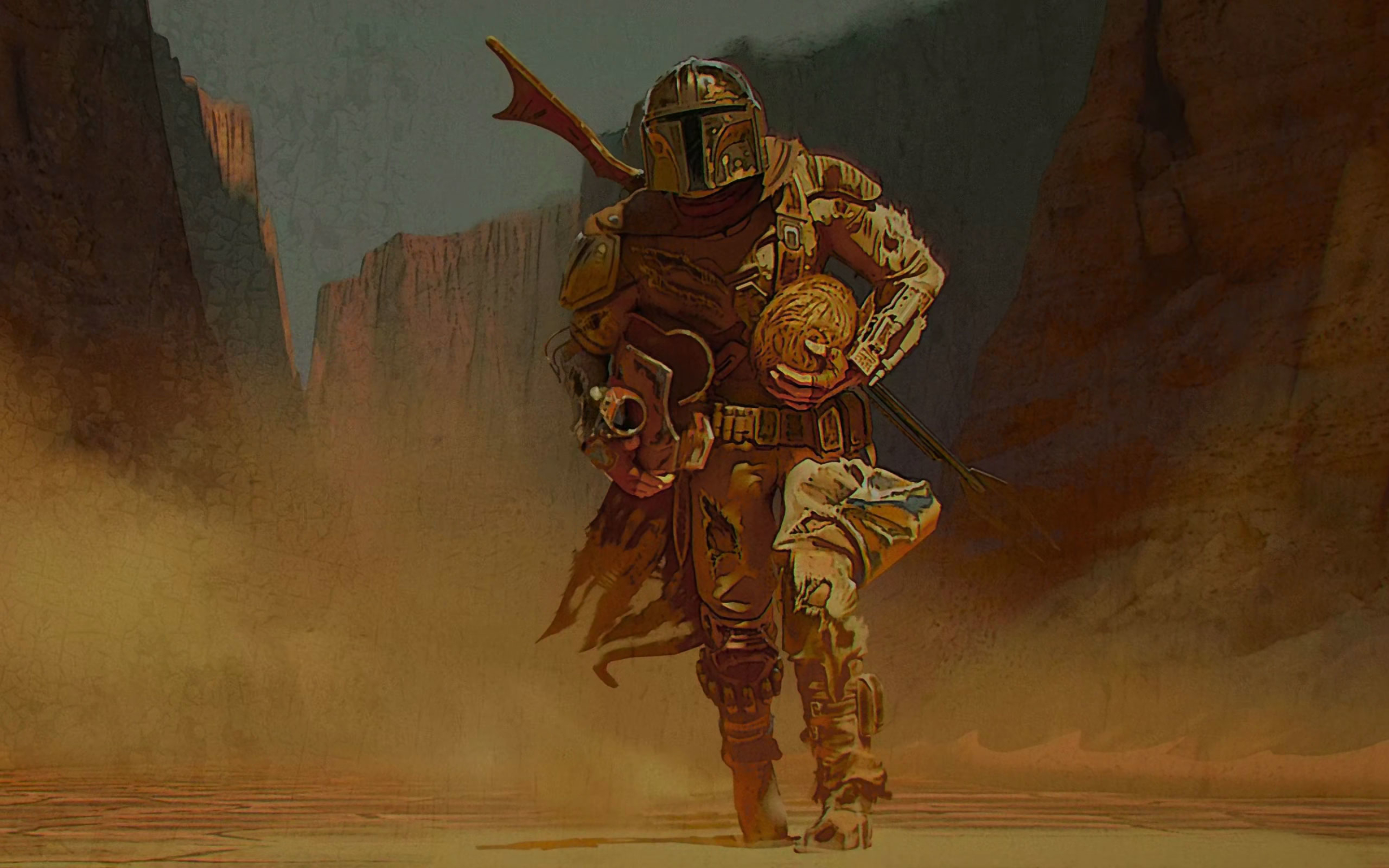 The Mandalorian And Ig11 Concept Art Wallpapers