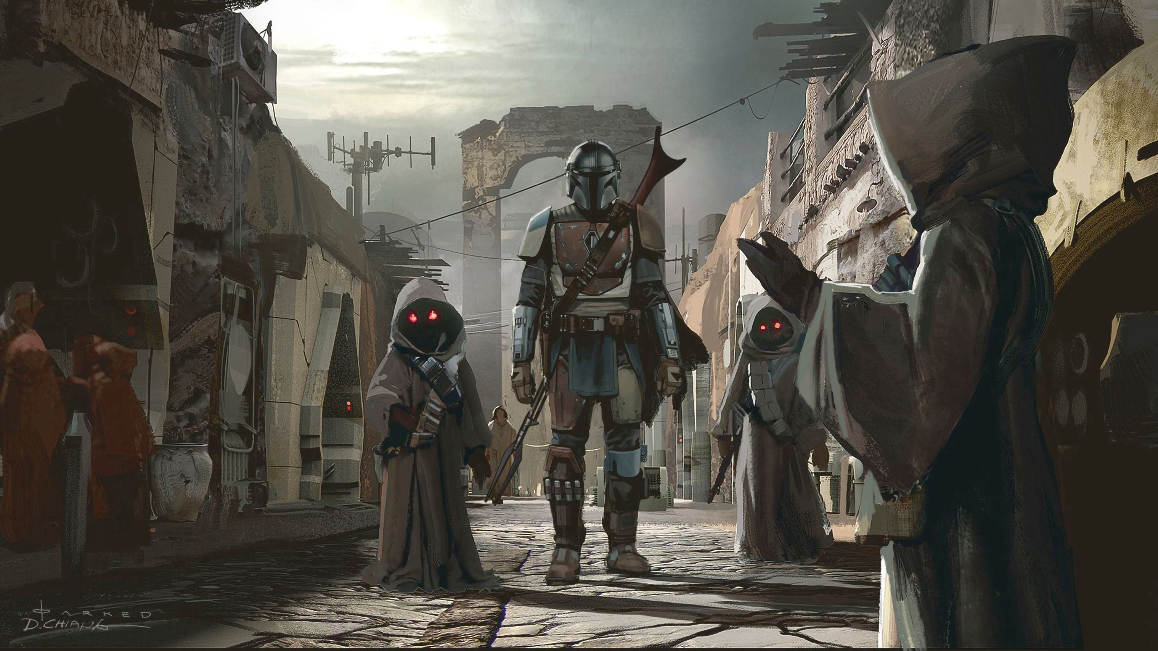 The Mandalorian And Ig11 Concept Art Wallpapers