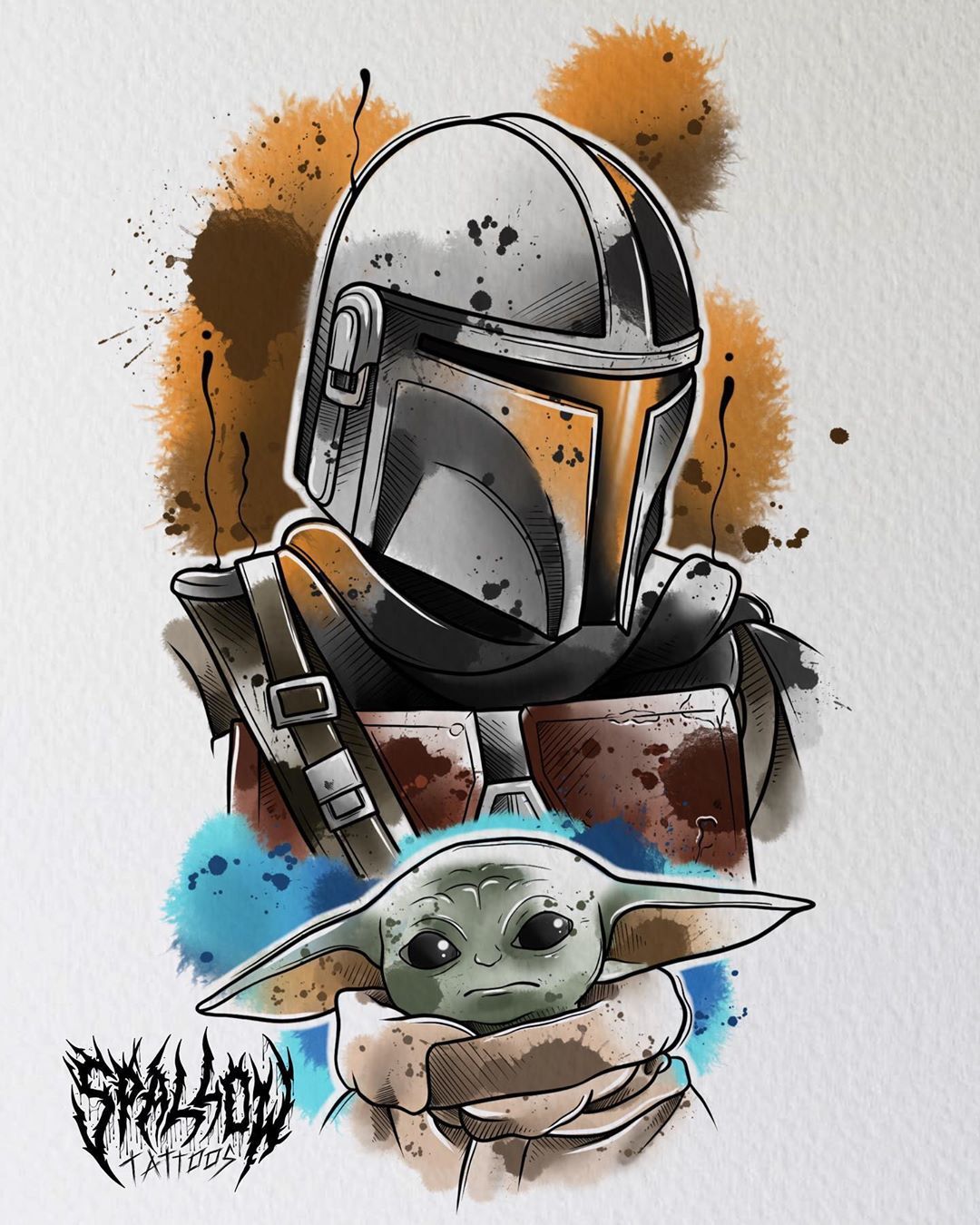 The Mandalorian Drawing Wallpapers