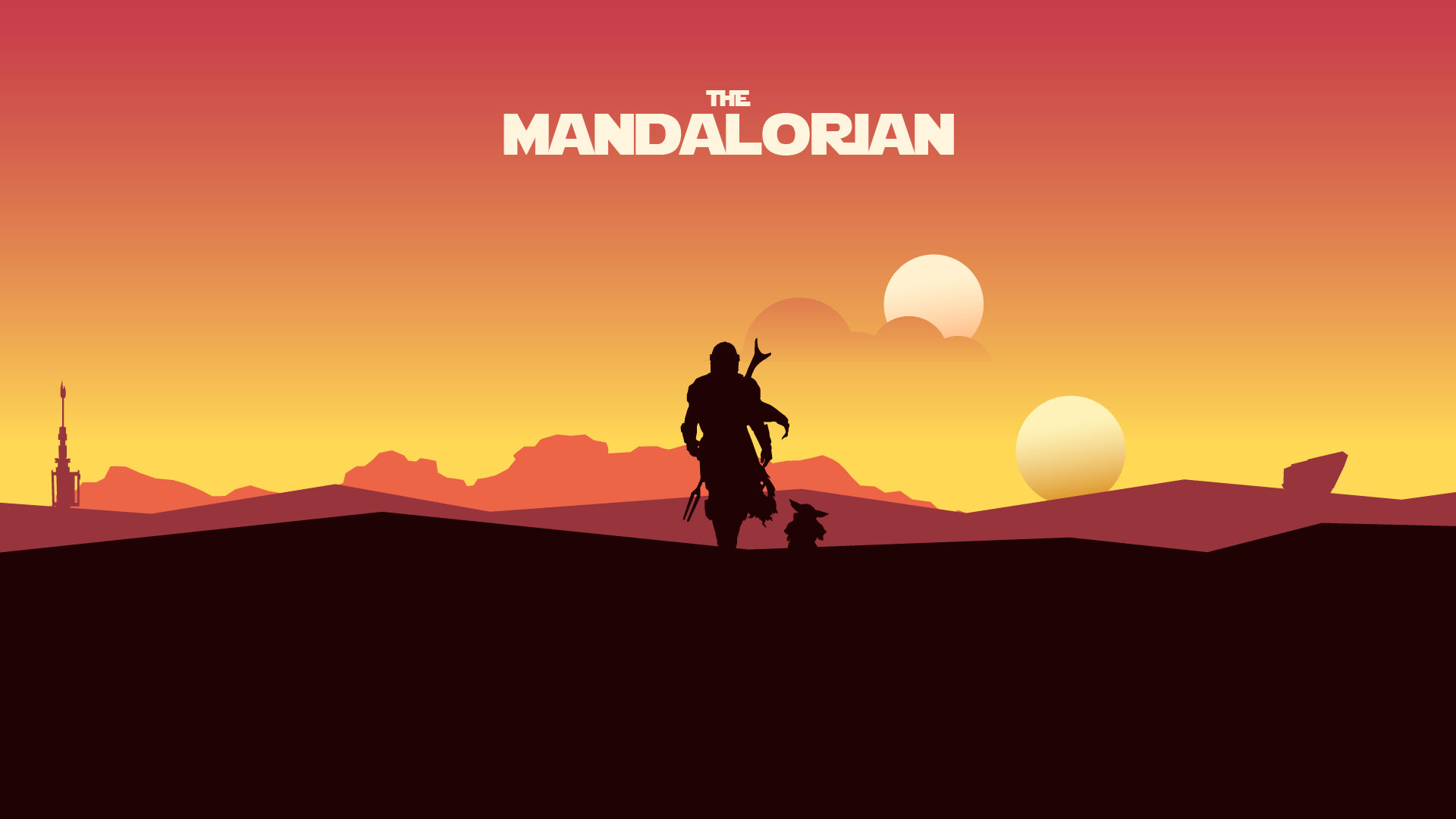 The Mandalorian Minimal Logo Wallpapers