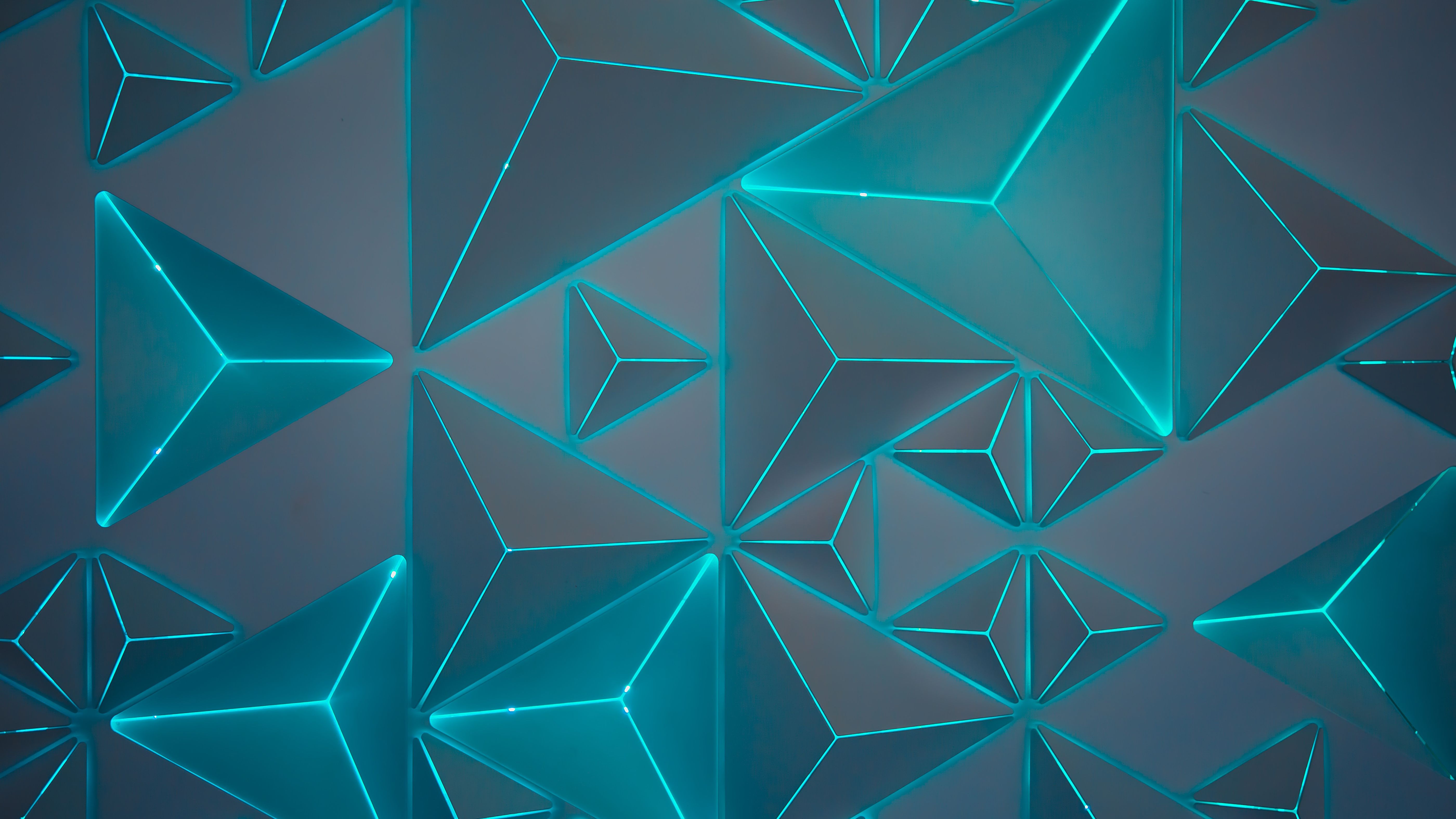 The Shape Of Triangles Blue Abstract Wallpapers