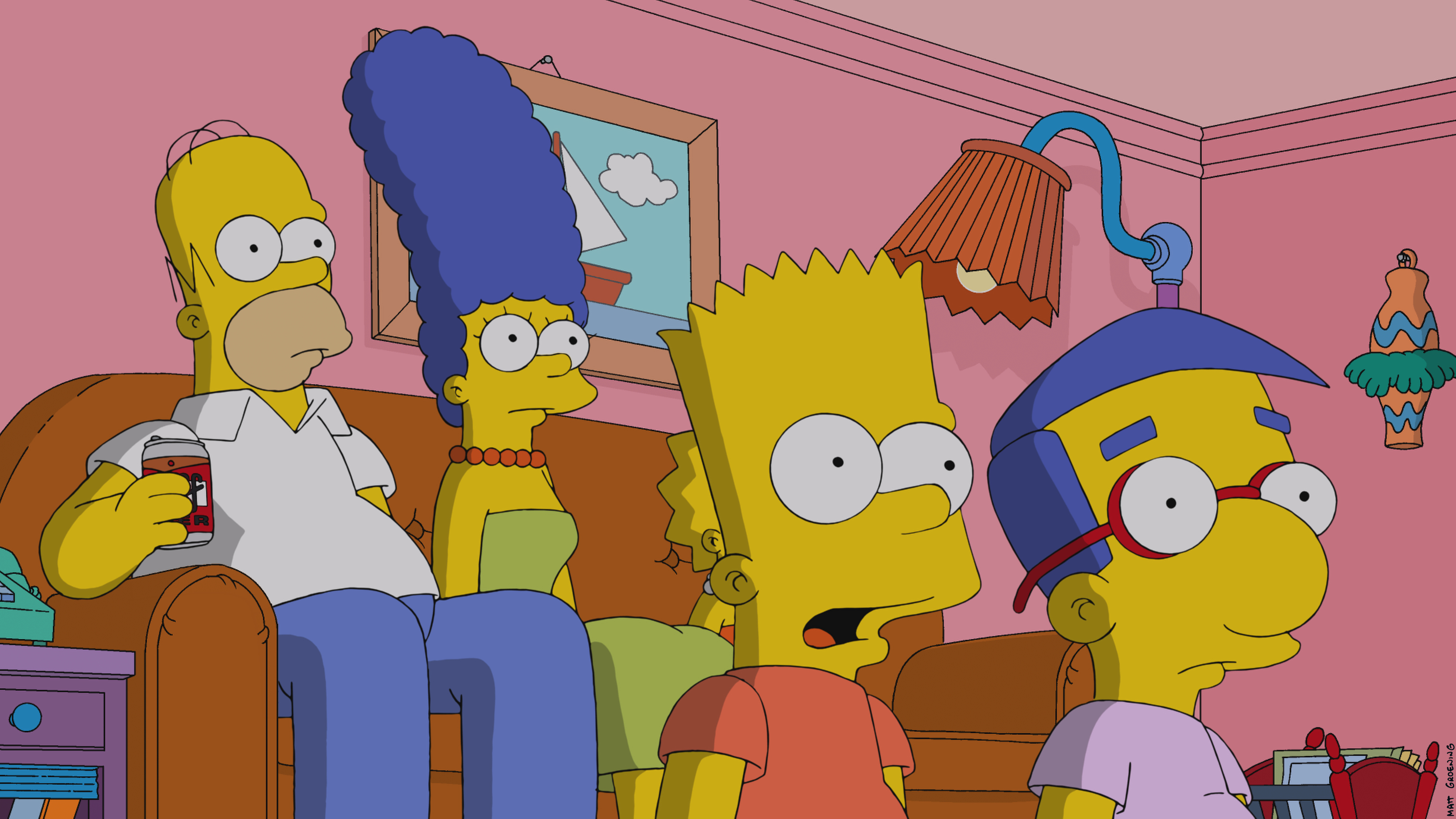 The Simpsons Family Watching Tv Wallpapers