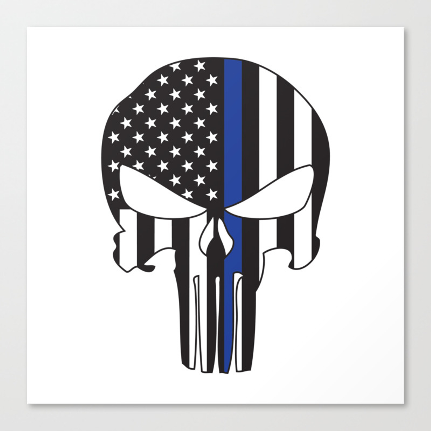 Thin Blue Line Skull Desktop Wallpapers