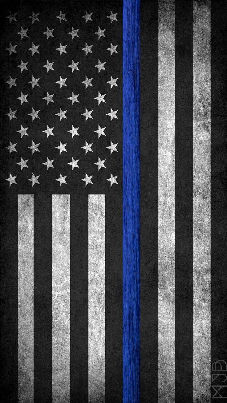 Thin Blue Line Skull Desktop Wallpapers