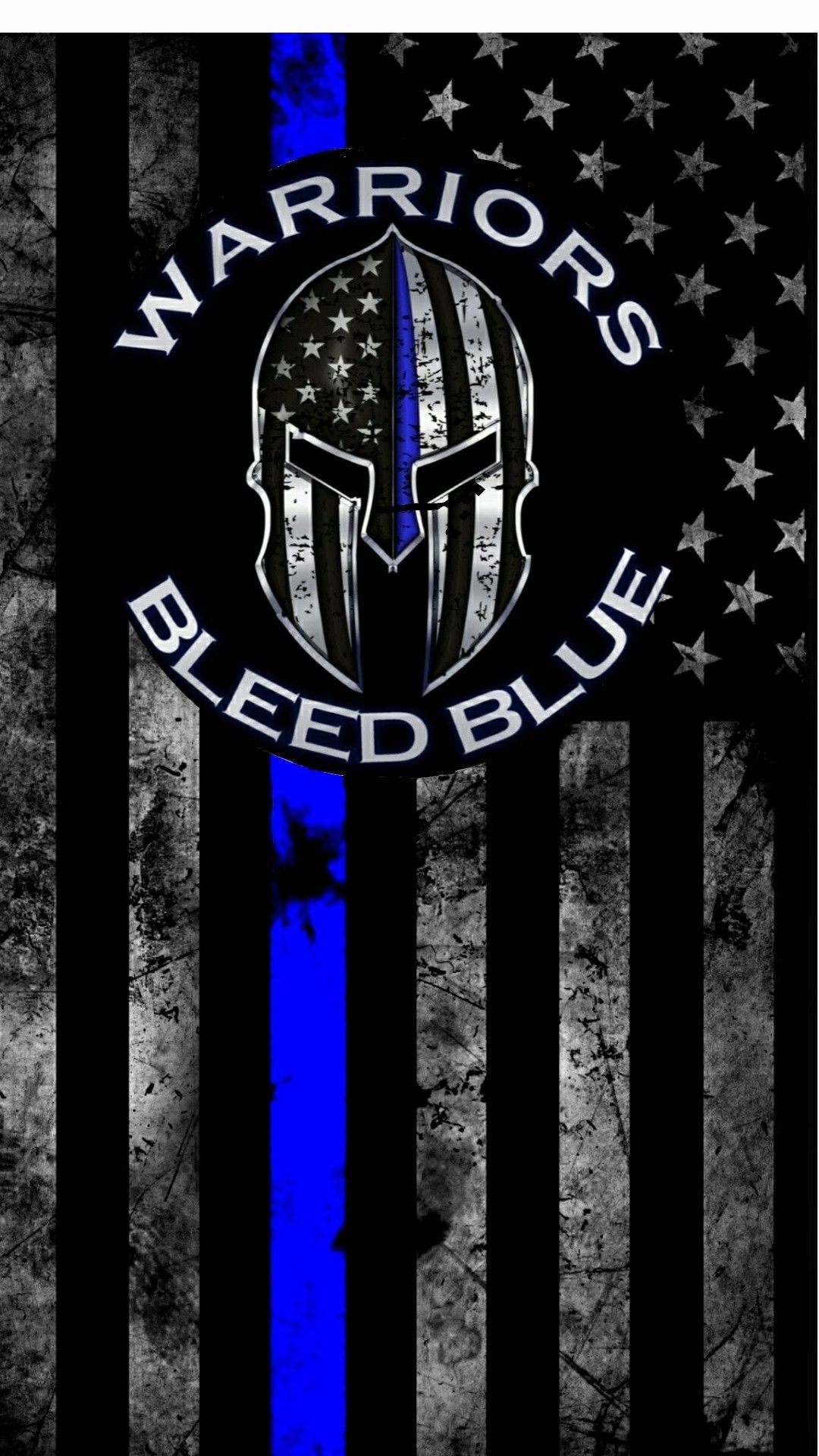 Thin Blue Line Skull Desktop Wallpapers