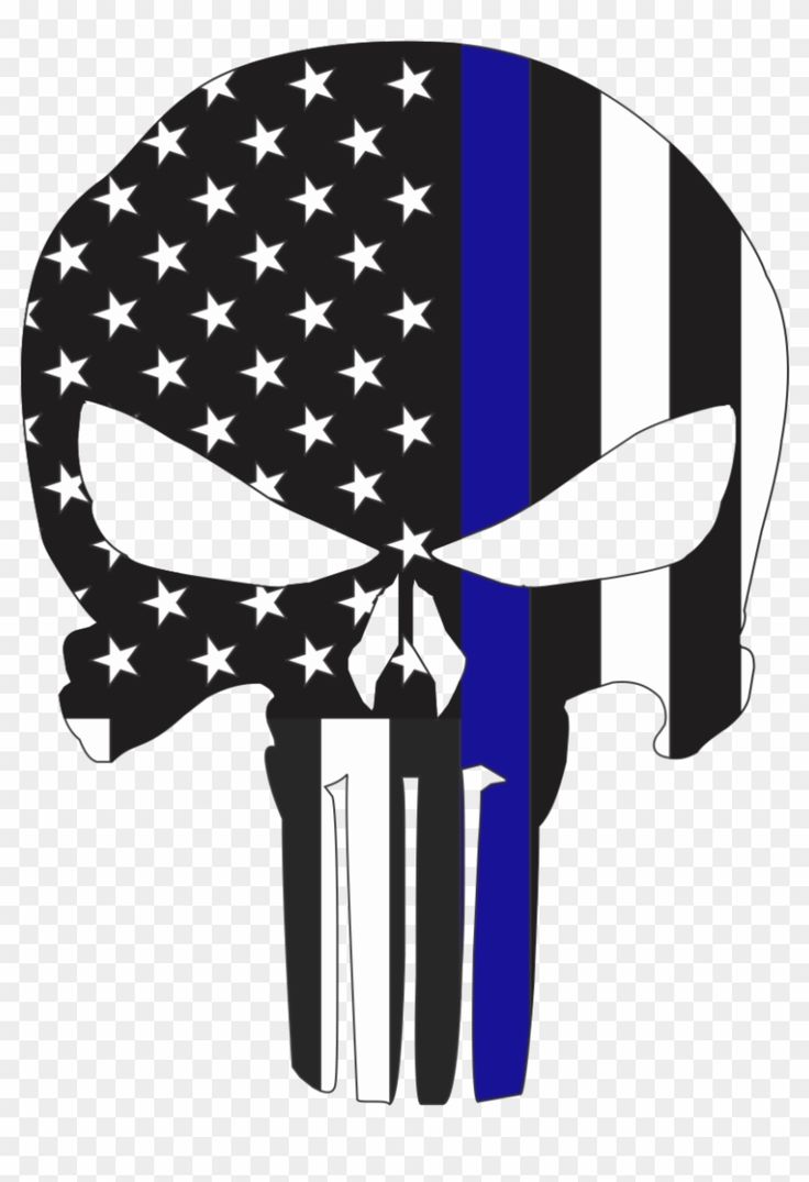 Thin Blue Line Skull Desktop Wallpapers