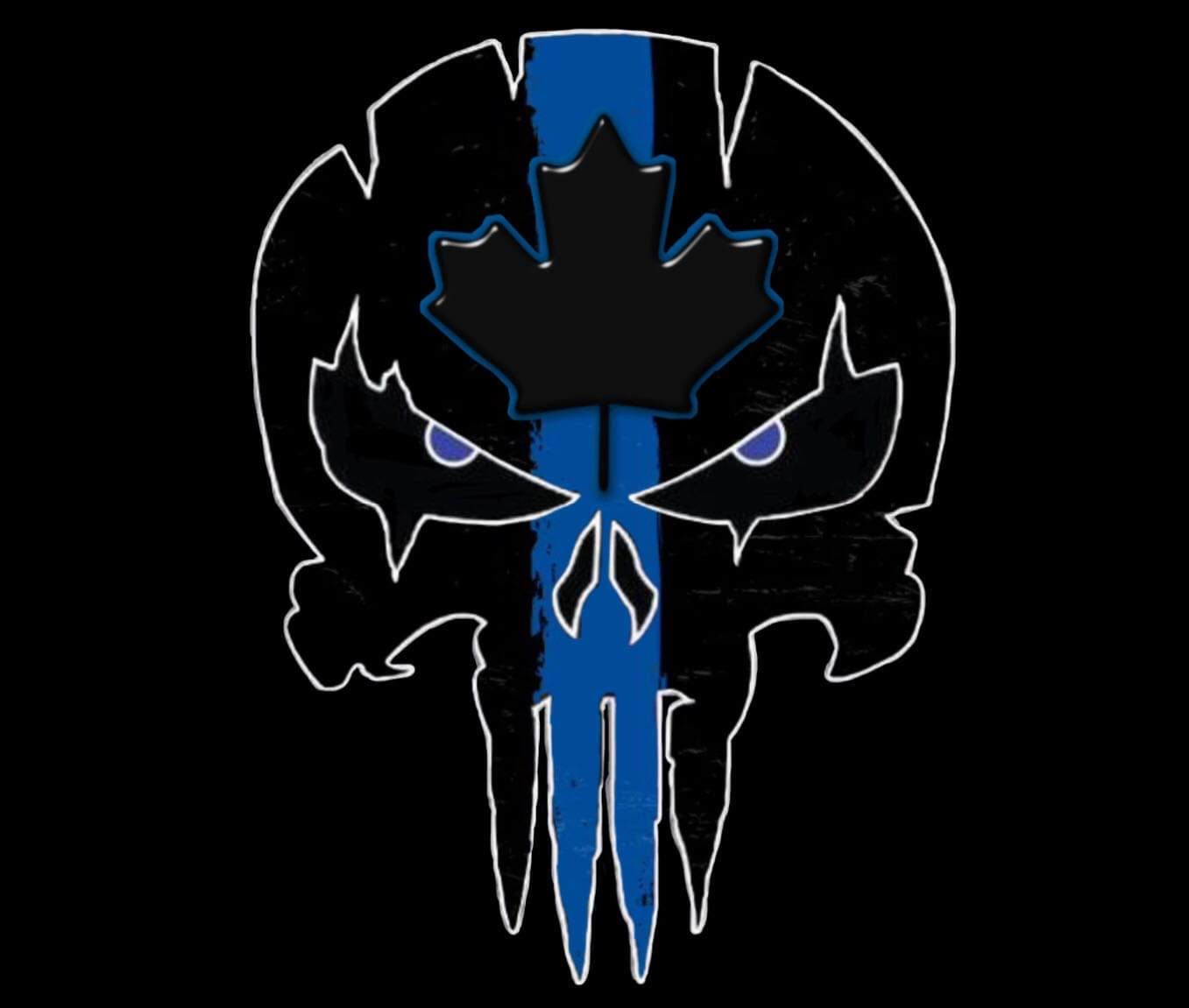 Thin Blue Line Skull Desktop Wallpapers