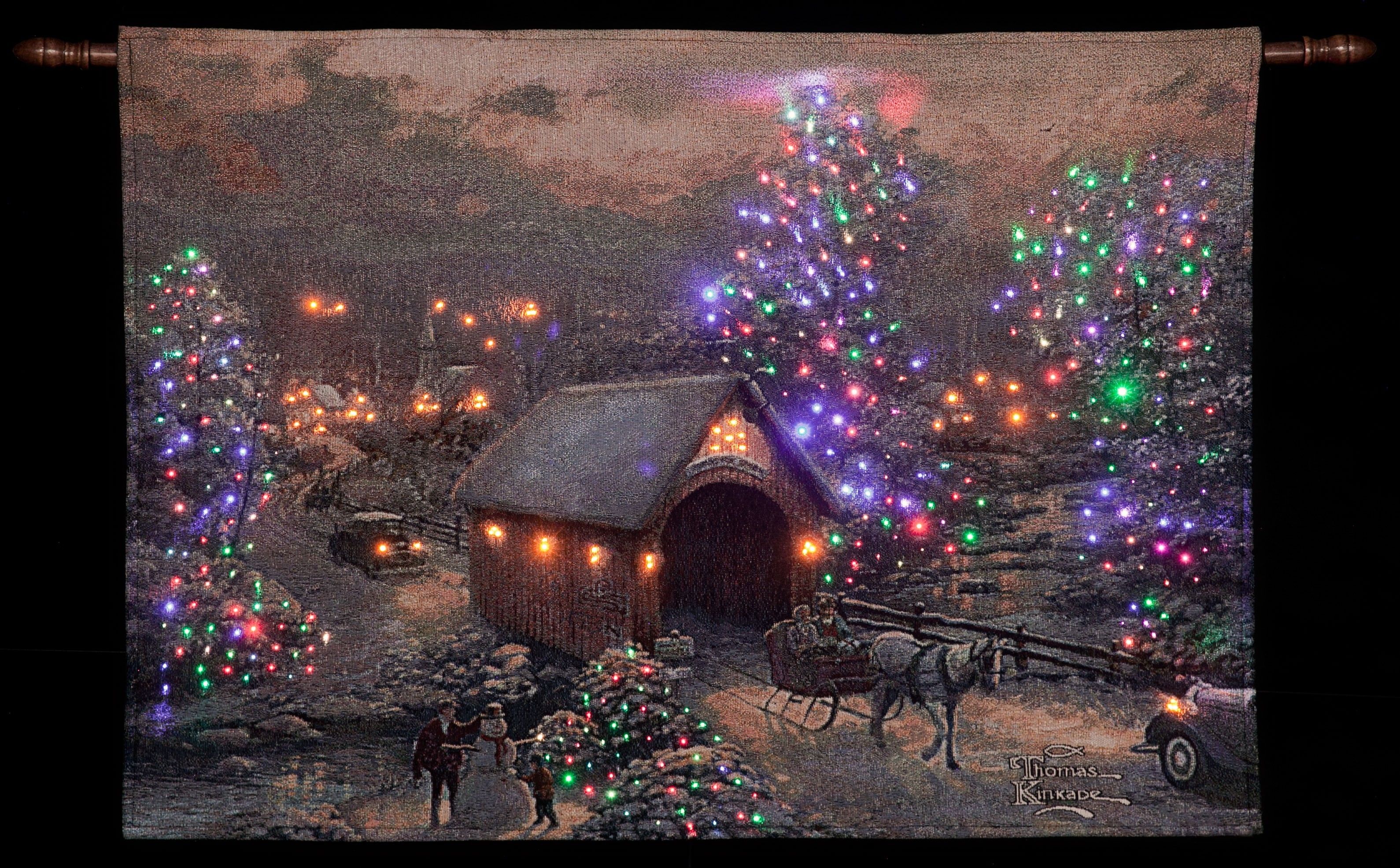 Thomas Kinkade Christmas Background