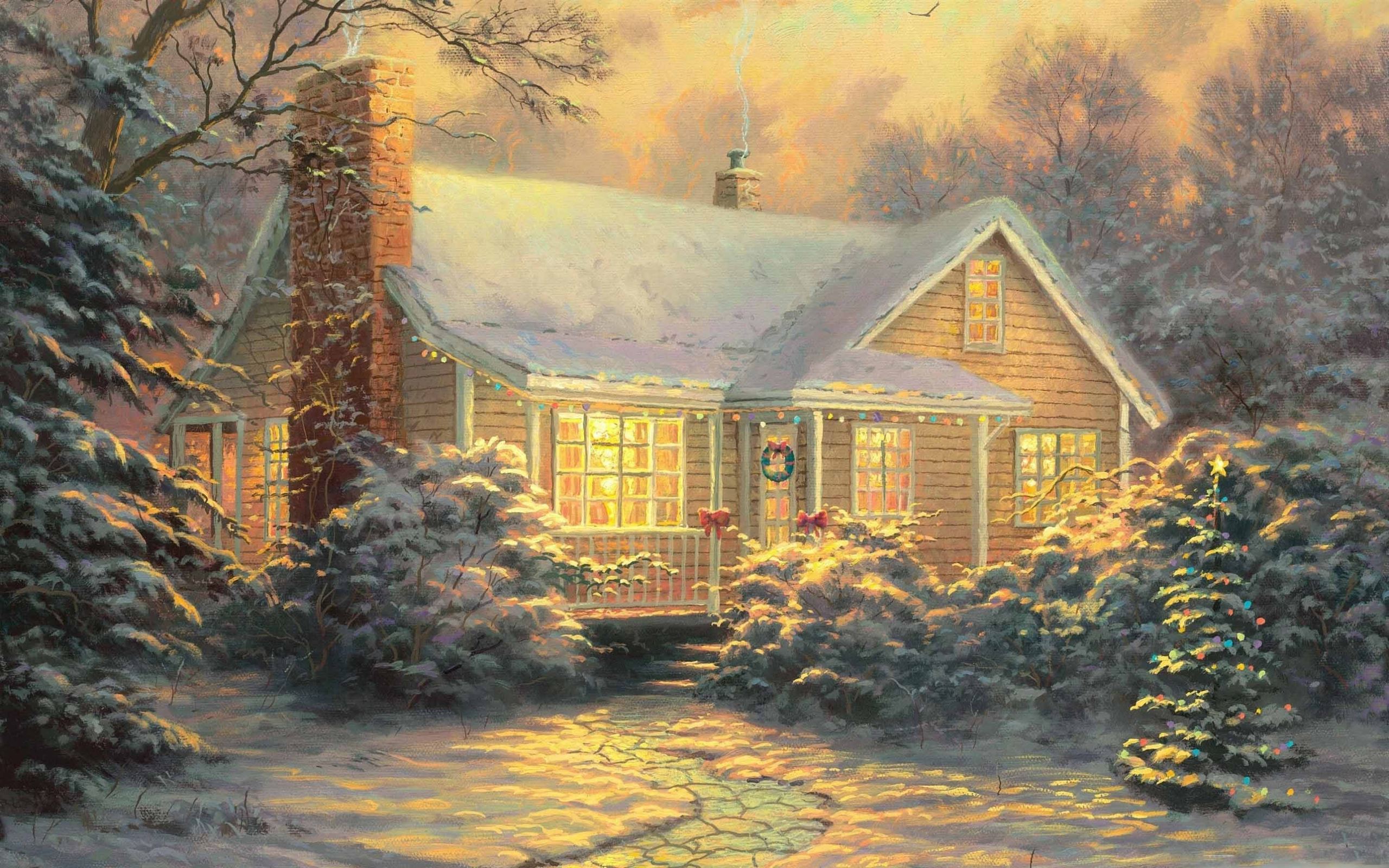 Thomas Kinkade Christmas Wallpapers