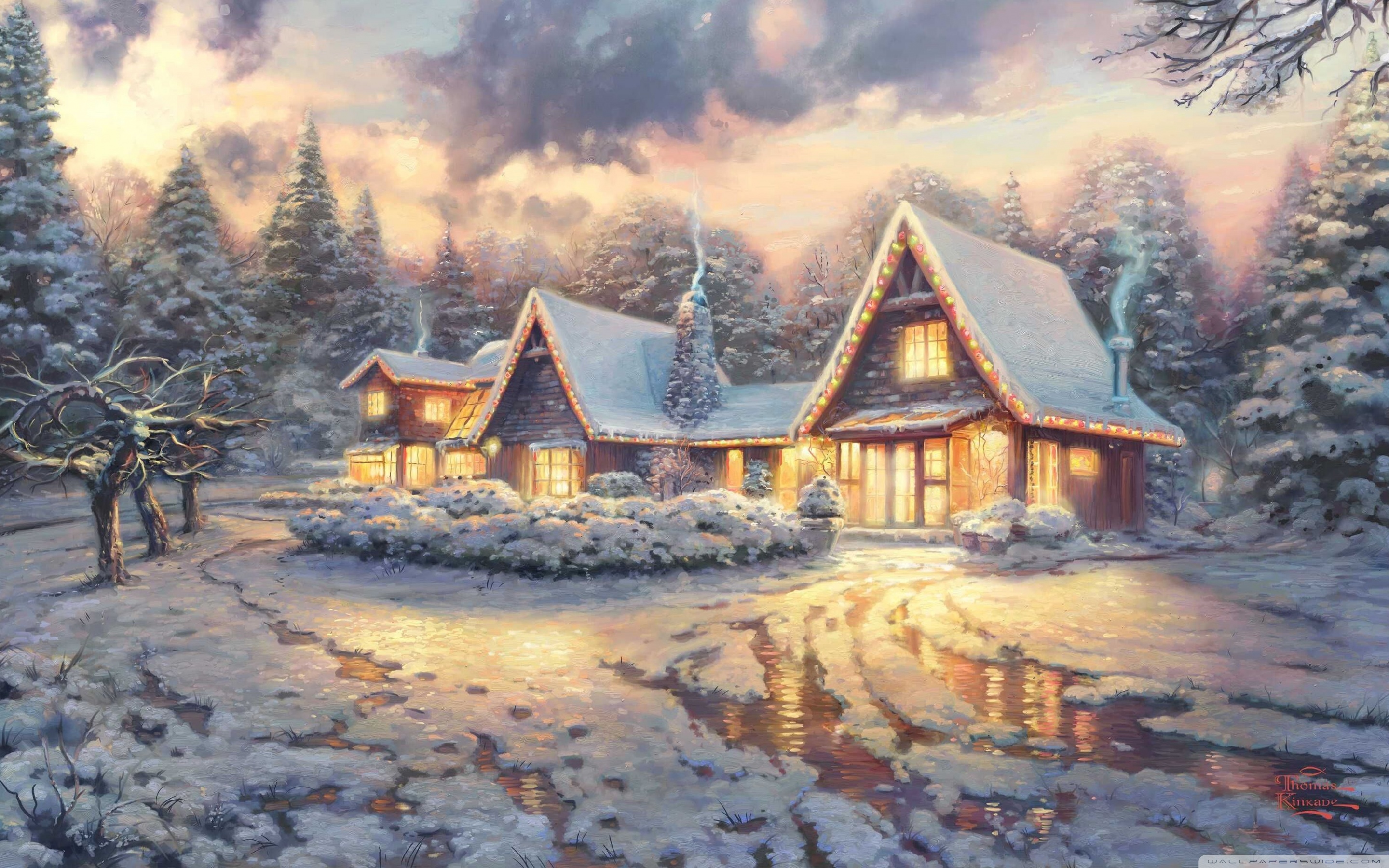 Thomas Kinkade Christmas Wallpapers