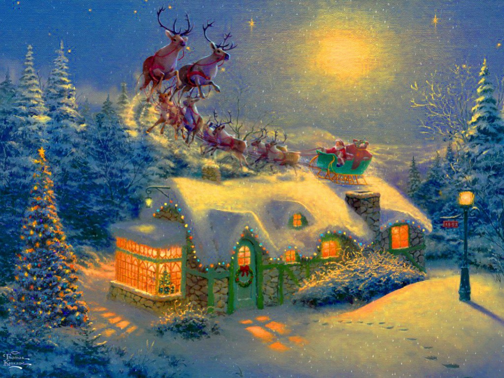 Thomas Kinkade Christmas Wallpapers