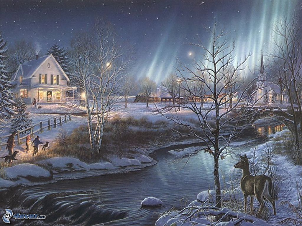 Thomas Kinkade Christmas Wallpapers