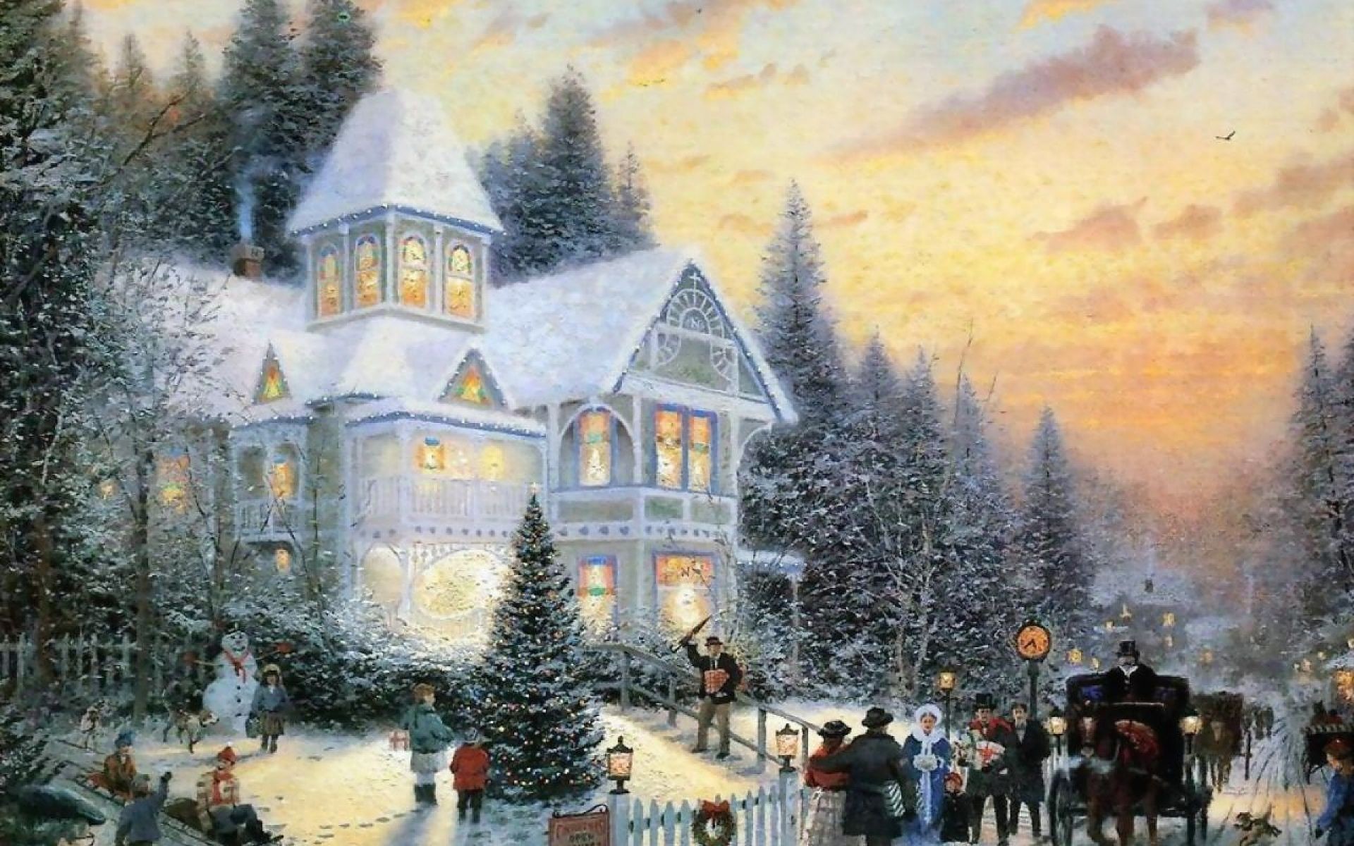 Thomas Kinkade Christmas Wallpapers