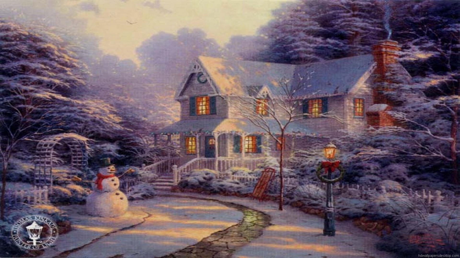 Thomas Kinkade Christmas Wallpapers