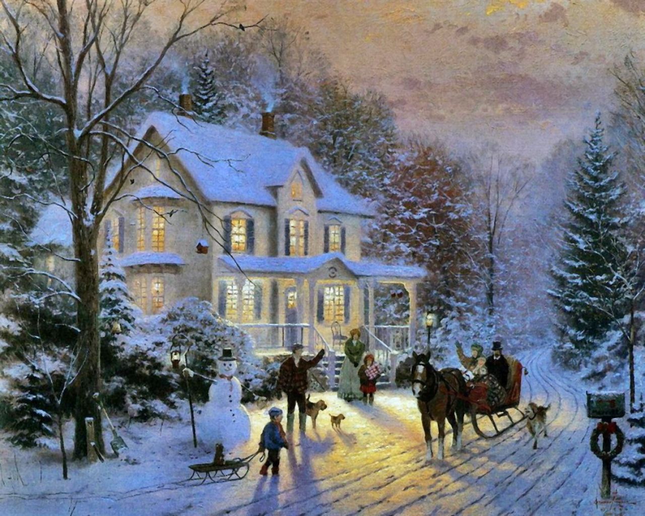 Thomas Kinkade Winter Wallpapers