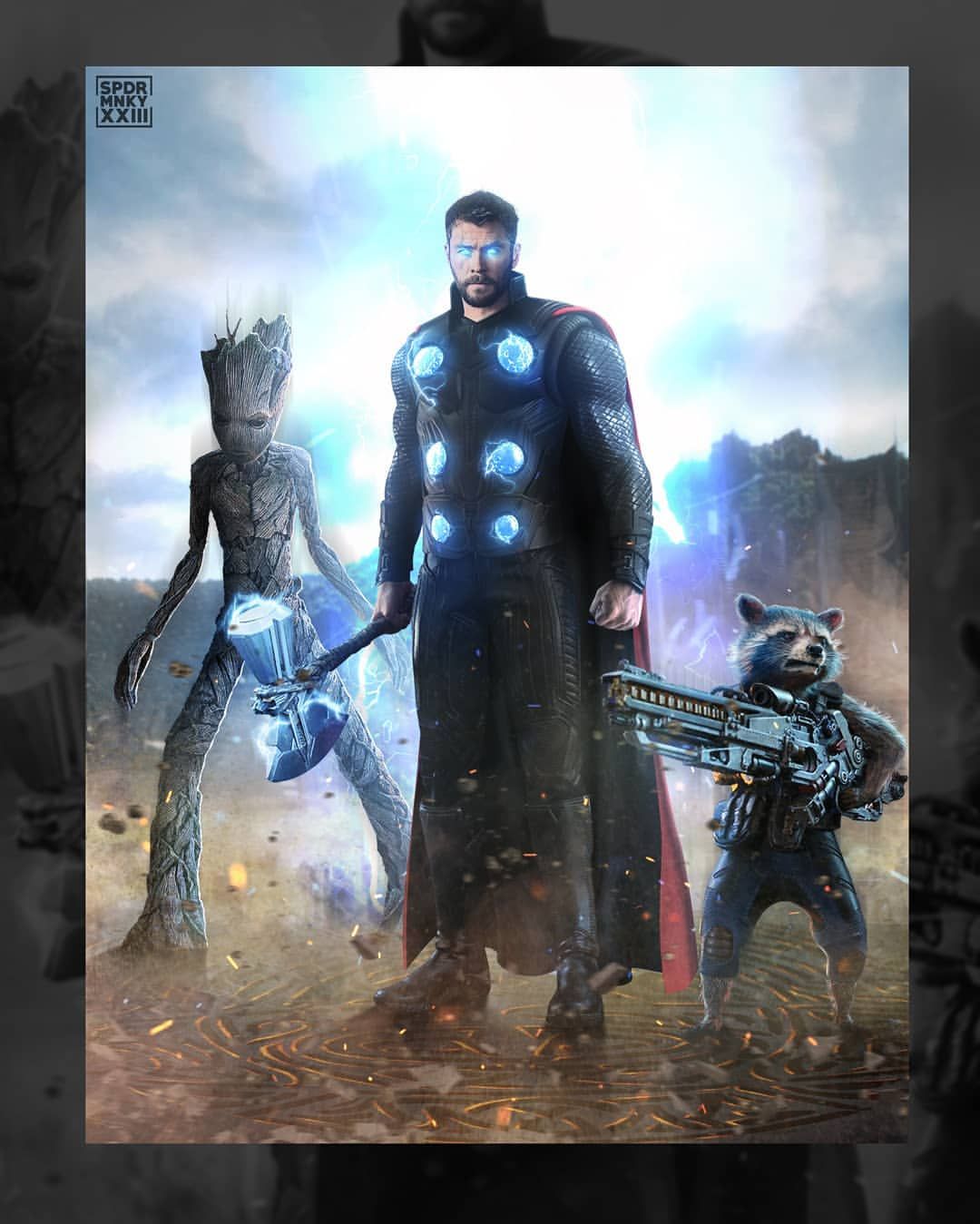 Thor, Groot And Rocket Wallpapers