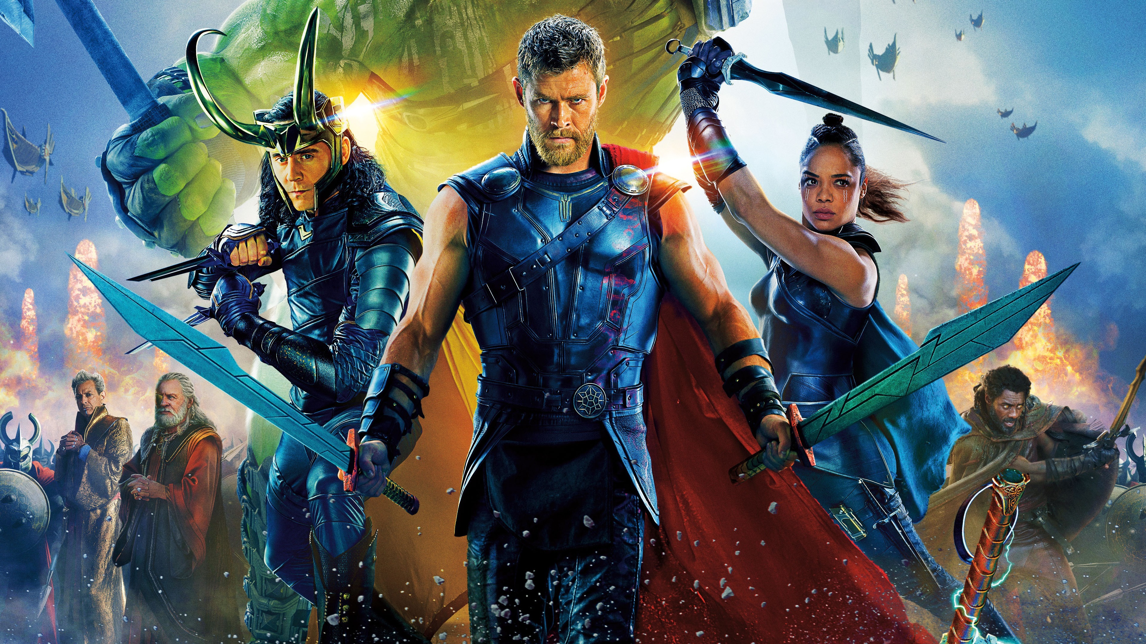 Thor And Valkyrie In Thor Ragnarok 2017 Wallpapers