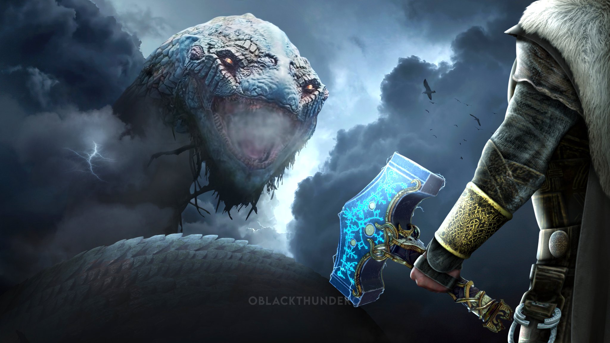 Thor in God of War Ragnarok Wallpapers