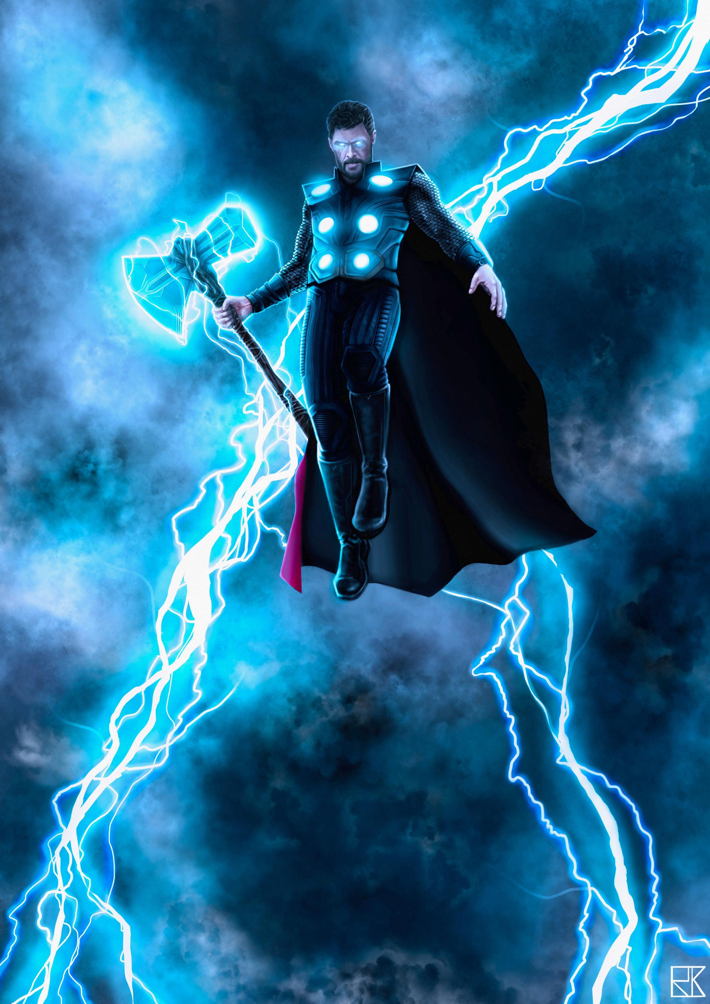 Thor With Stormbreaker And Mjolnir Wallpapers