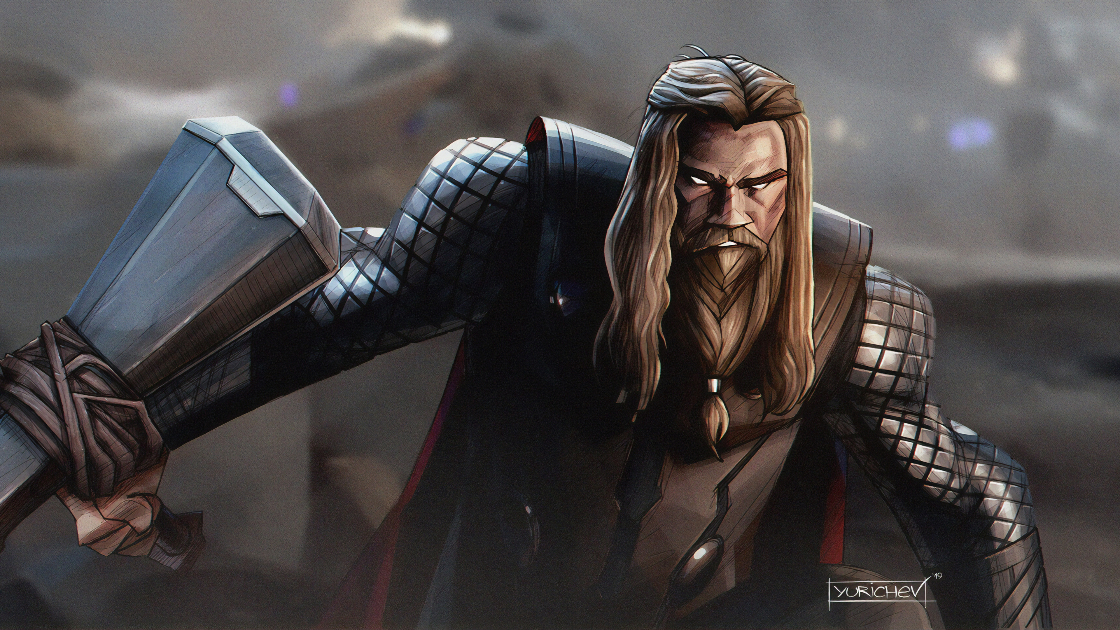 Thor With Stormbreaker And Mjolnir Wallpapers