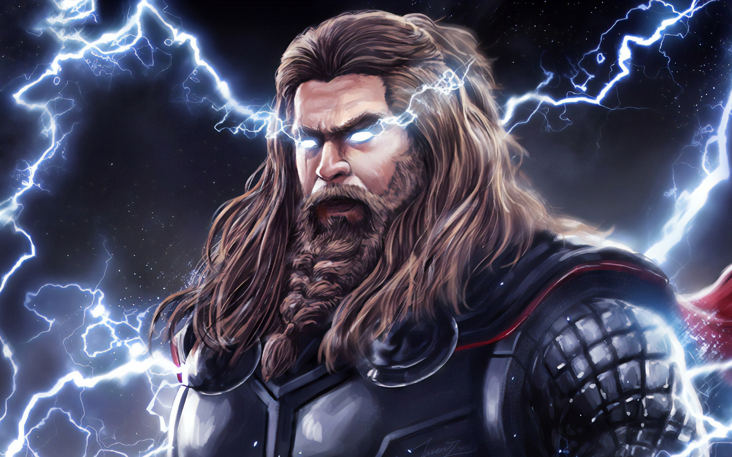 Thor With Stormbreaker And Mjolnir Wallpapers