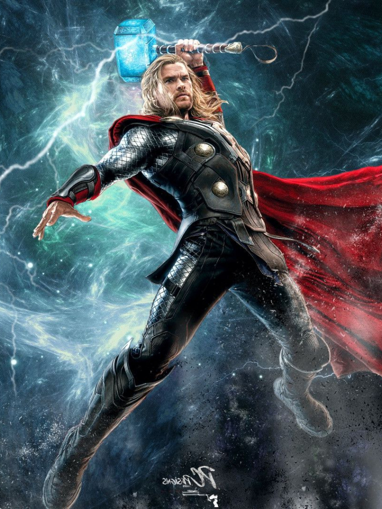 Thor With Stormbreaker And Mjolnir Wallpapers