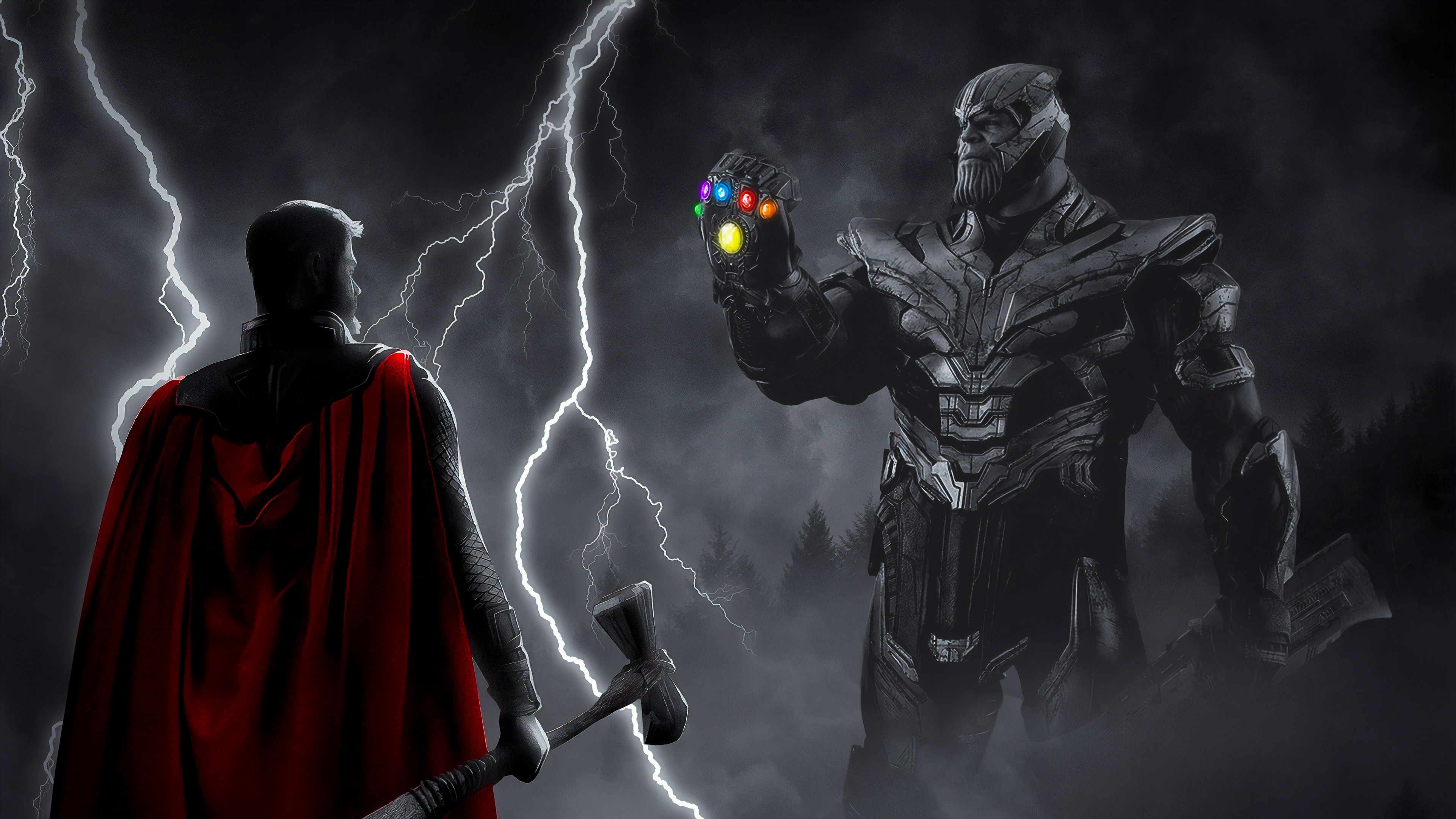 Thor With Stormbreaker And Mjolnir Wallpapers