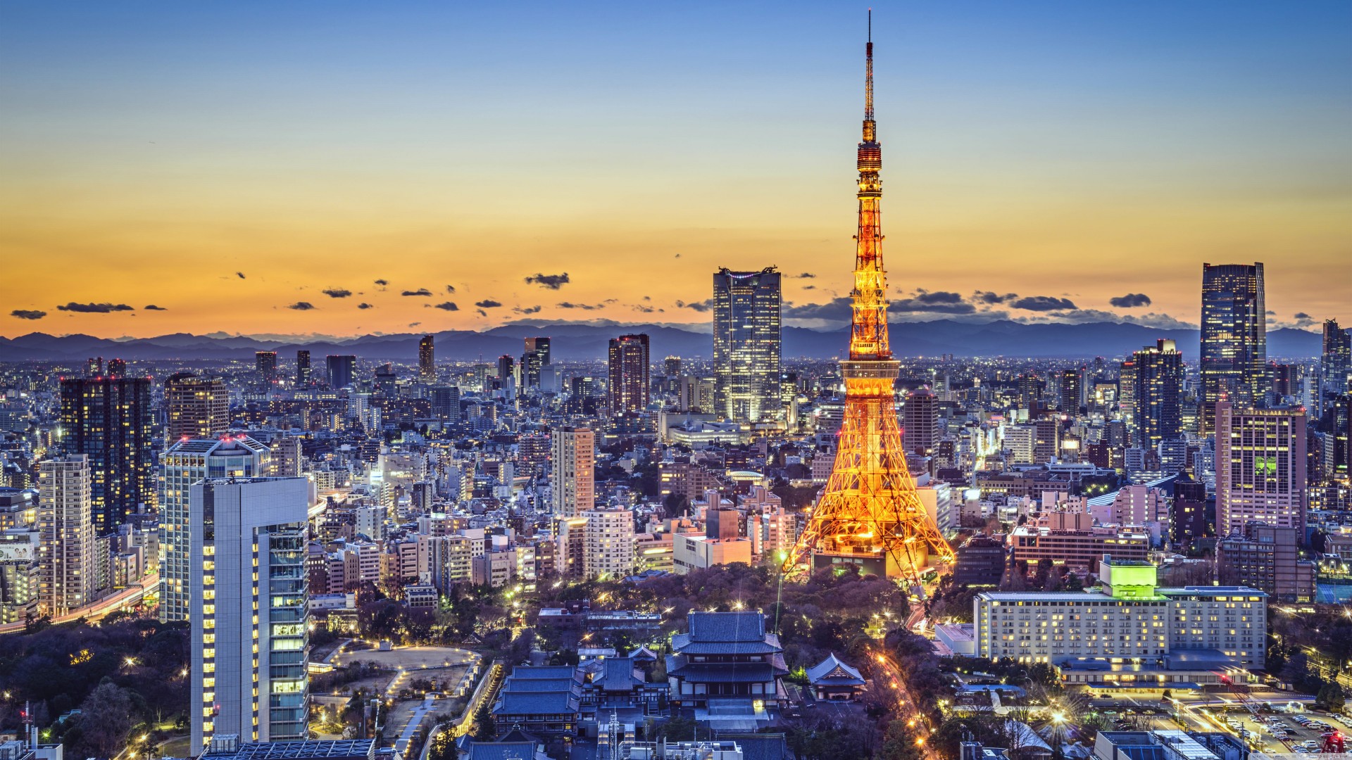 Tokyo Skycrapper Building Sunset Cityscape Wallpapers