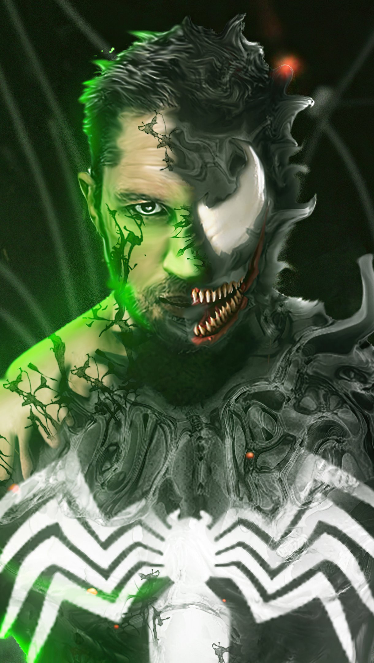 Tom Hardy As Venom 4K Digital Art Wallpapers