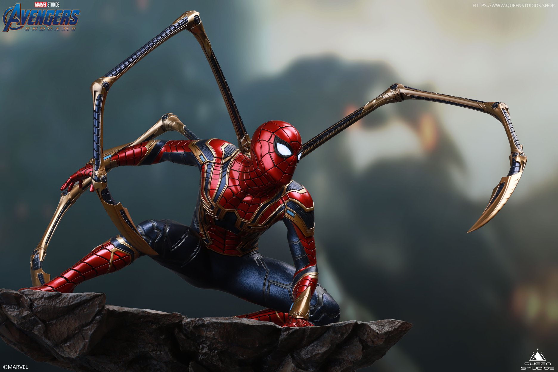 Tom Holland As Spider-Man Iron Spider Suit Infinity War Wallpapers