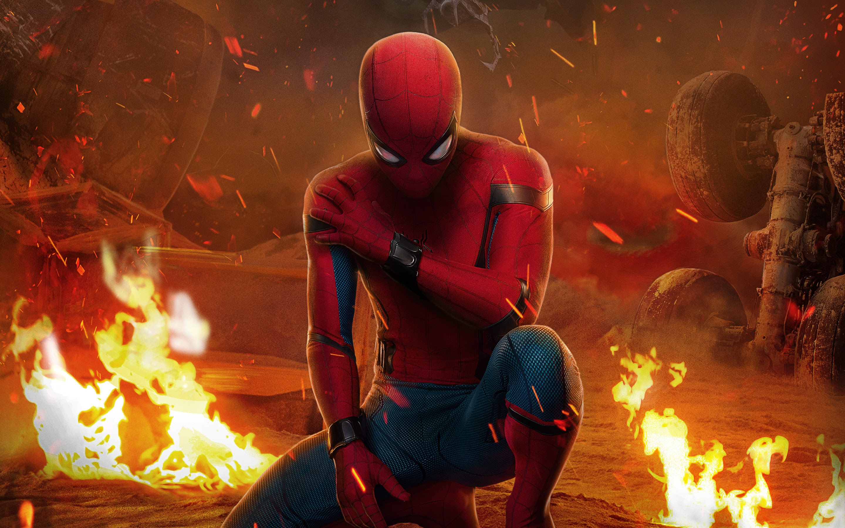 Tom Holland As Spiderman In Far From Home Wallpapers