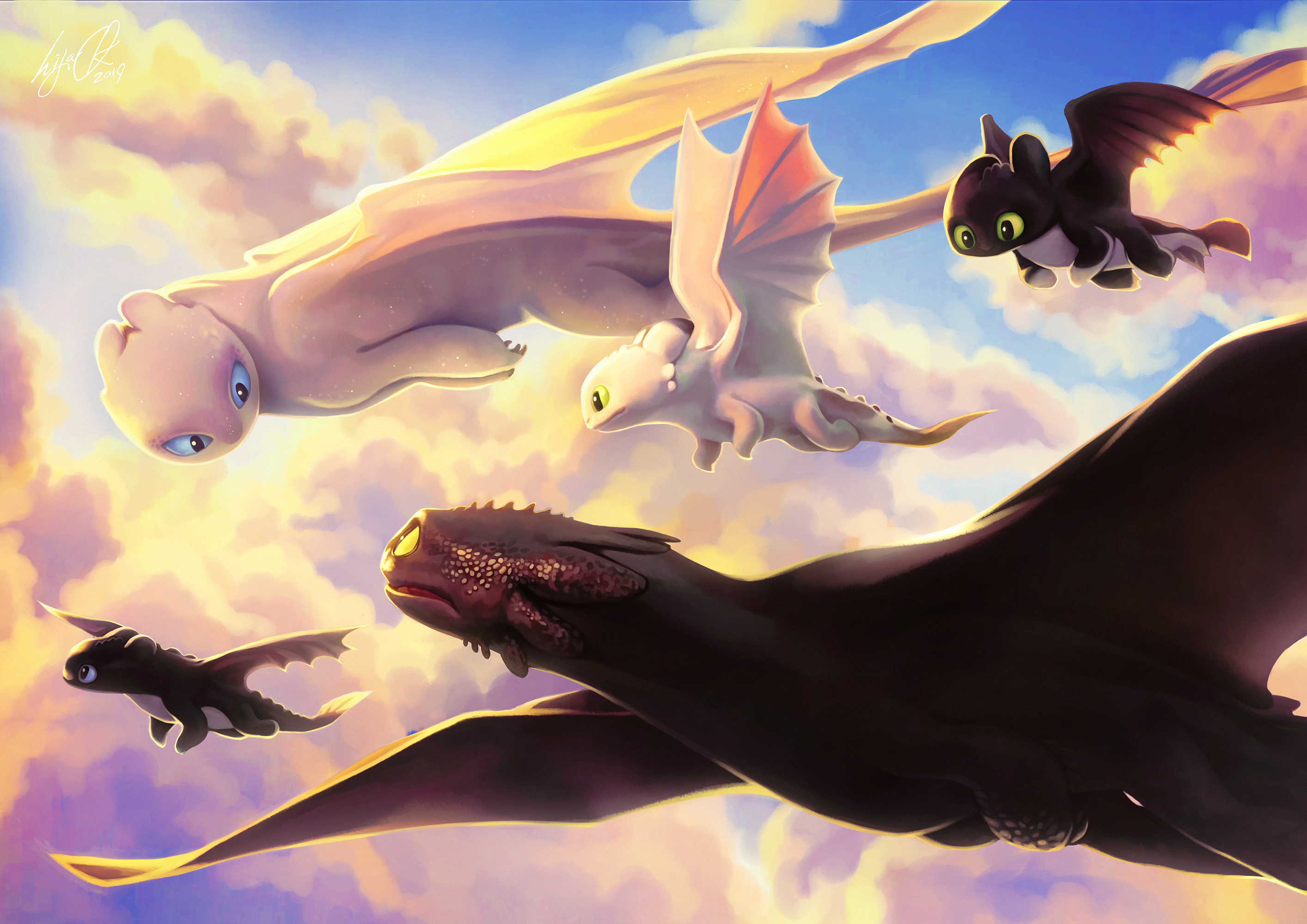 Toothless And Light Fury Wallpapers