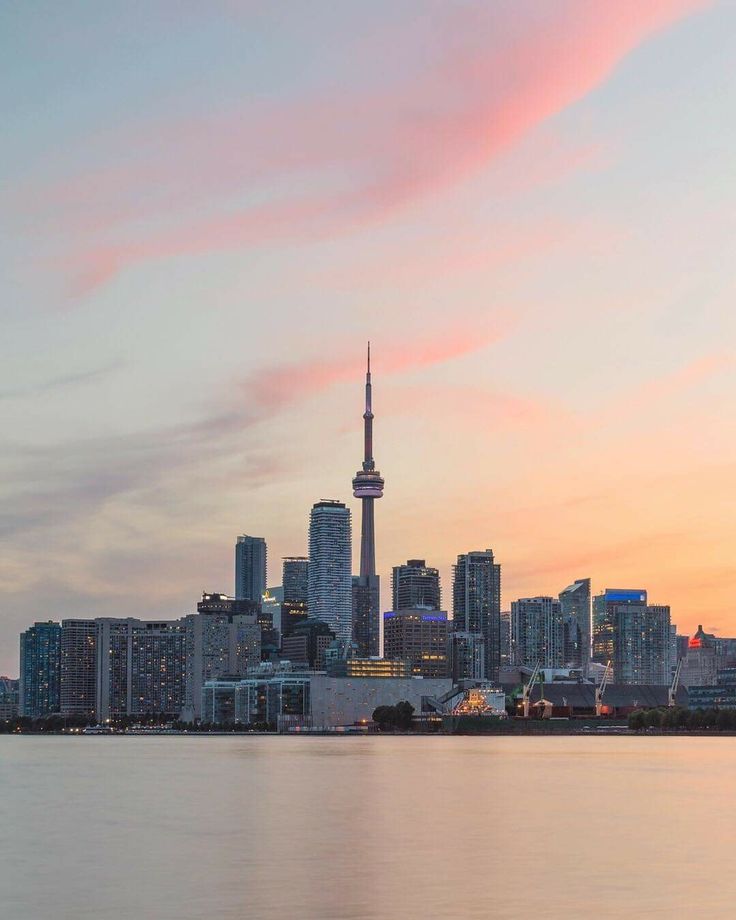 Toronto Ontario Cityscape In Sunset Wallpapers