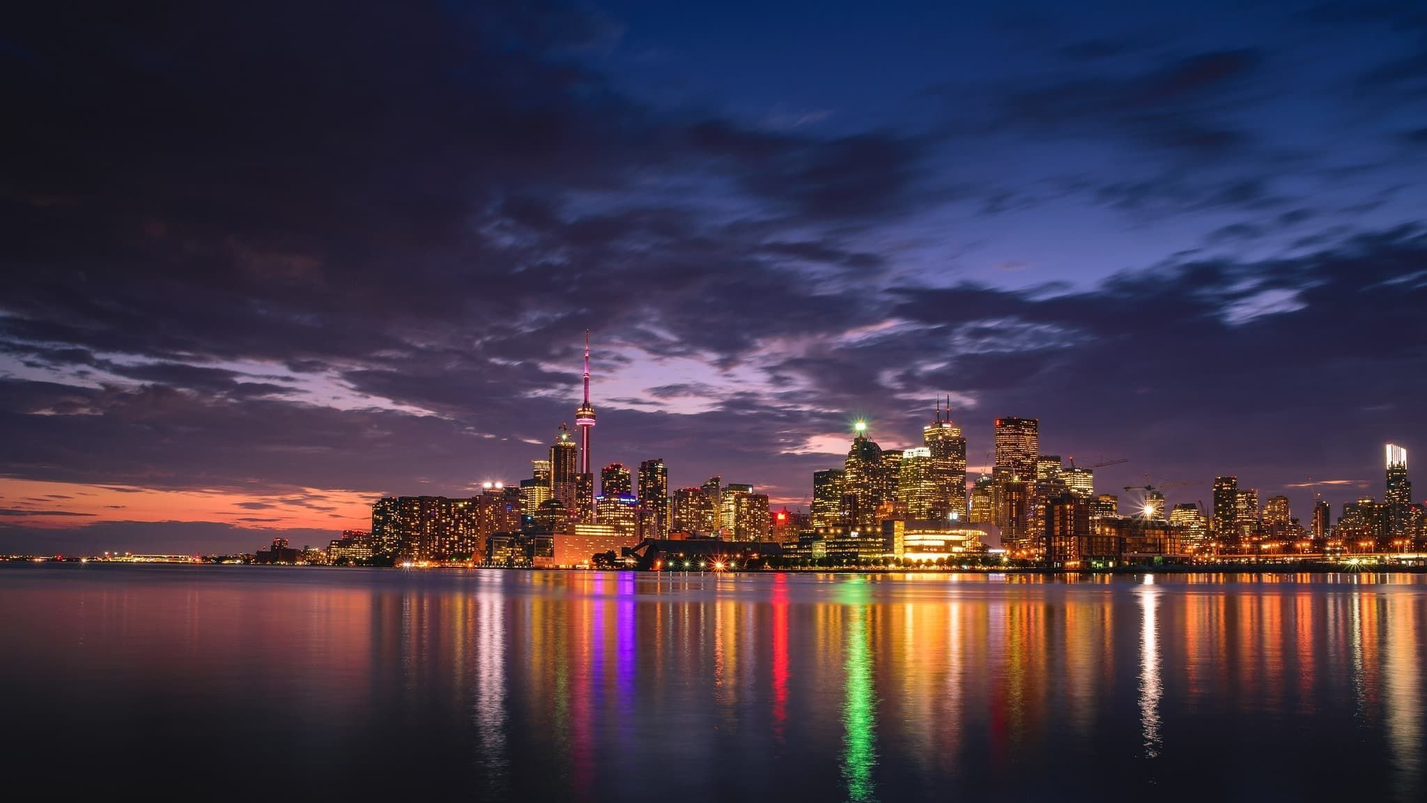 Toronto Ontario Cityscape In Sunset Wallpapers