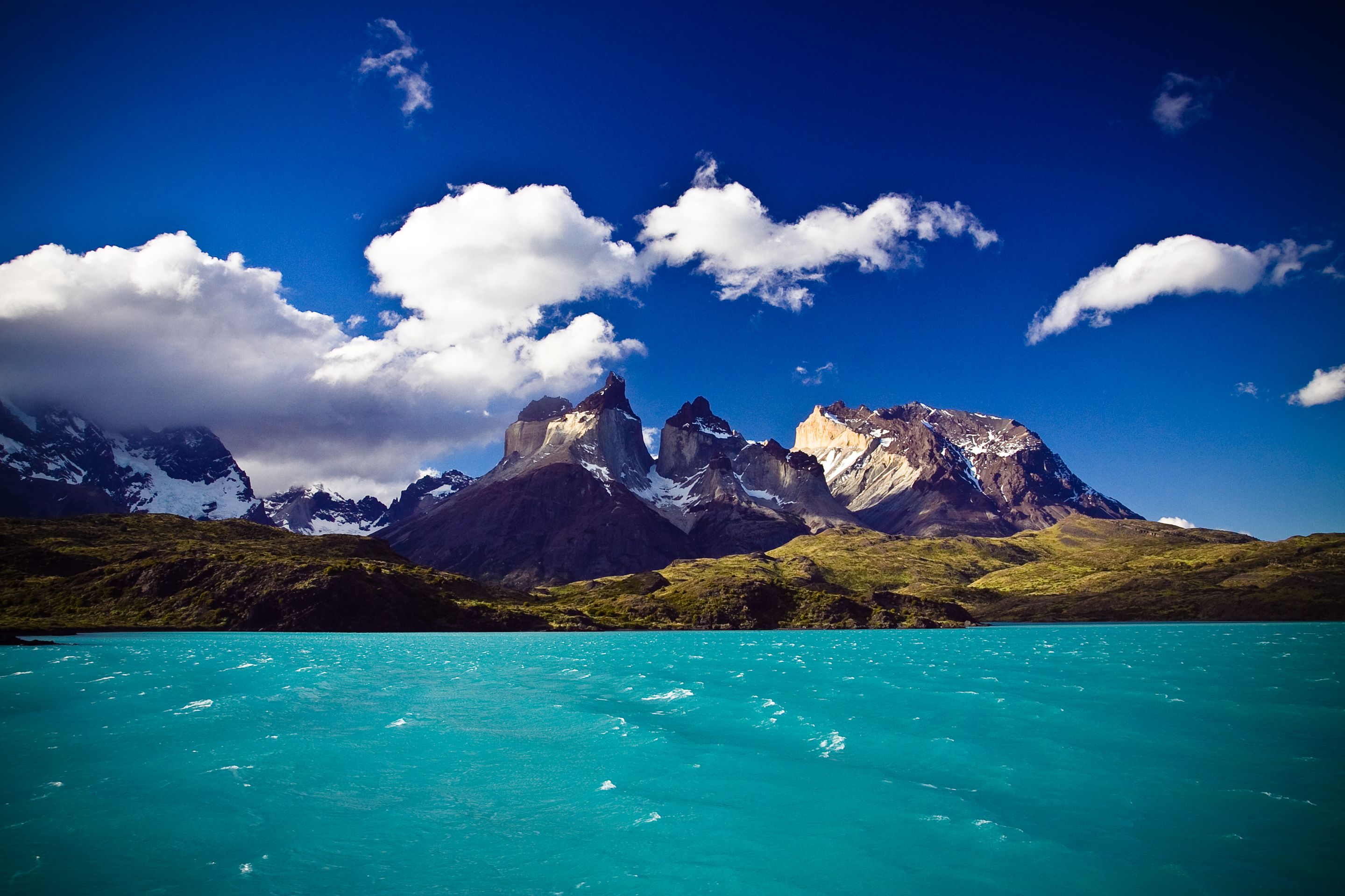 Torres Del Paine Mountains Lake In Chile Wallpapers